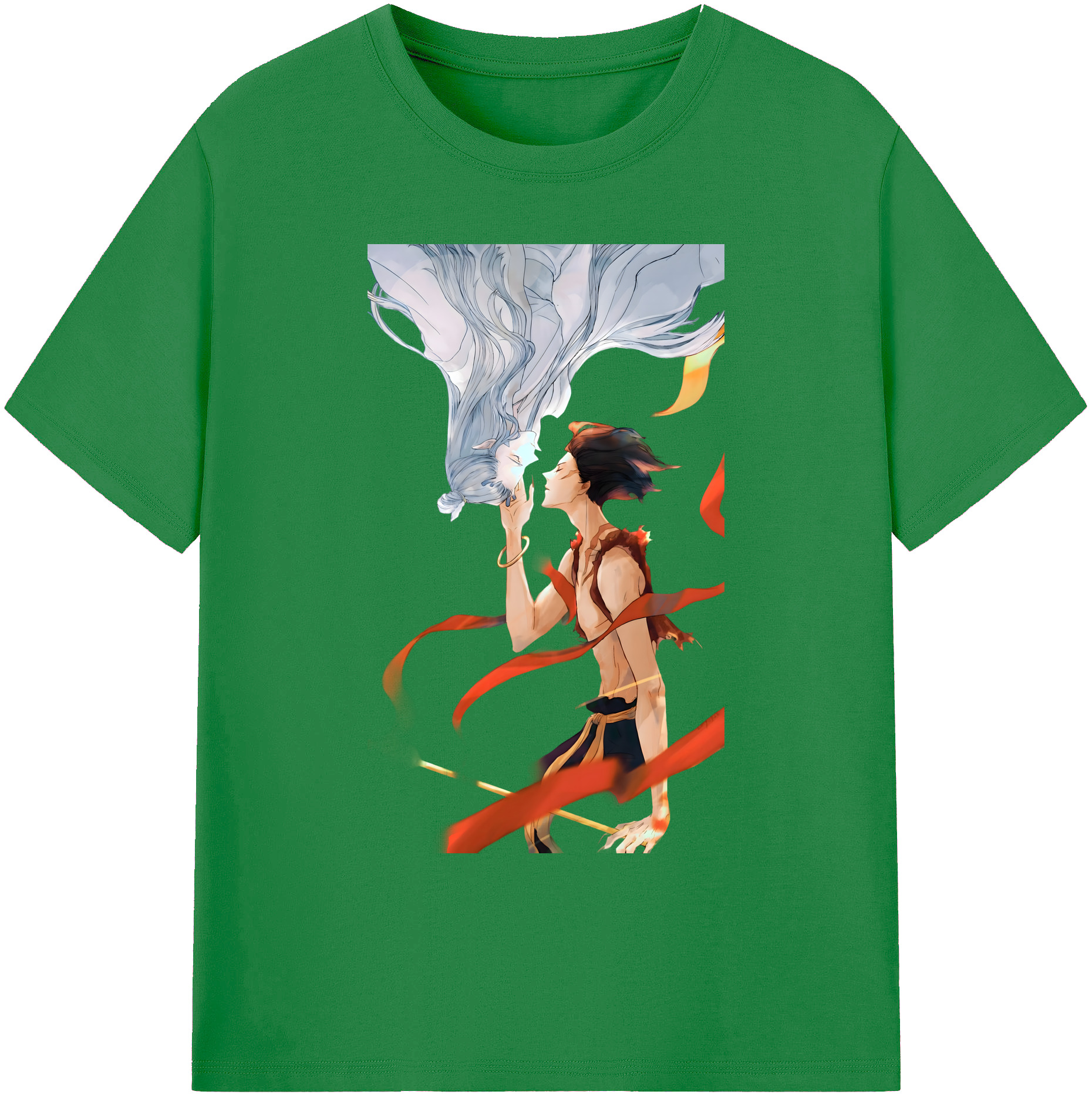 （画像用） Ne Zha 2 ナタ 魔童の大暴れ 綿100％ メンズ半袖Tシャツ｜肌触りやわらか＆通気性