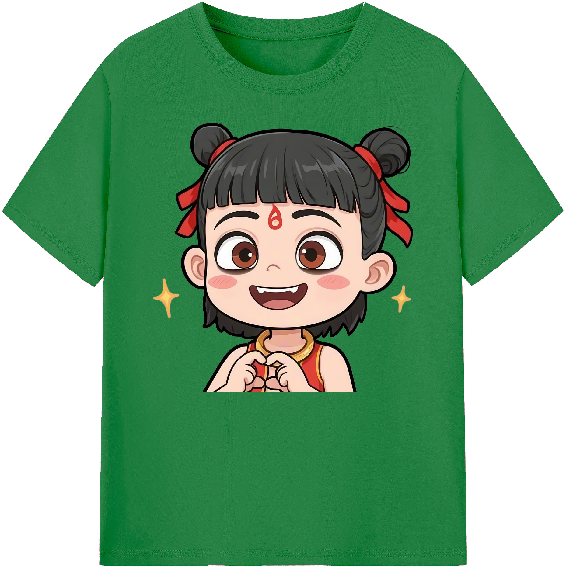 （画像用） Ne Zha 2 ナタ 魔童の大暴れ 綿100％ メンズ半袖Tシャツ｜肌触りやわらか＆通気性