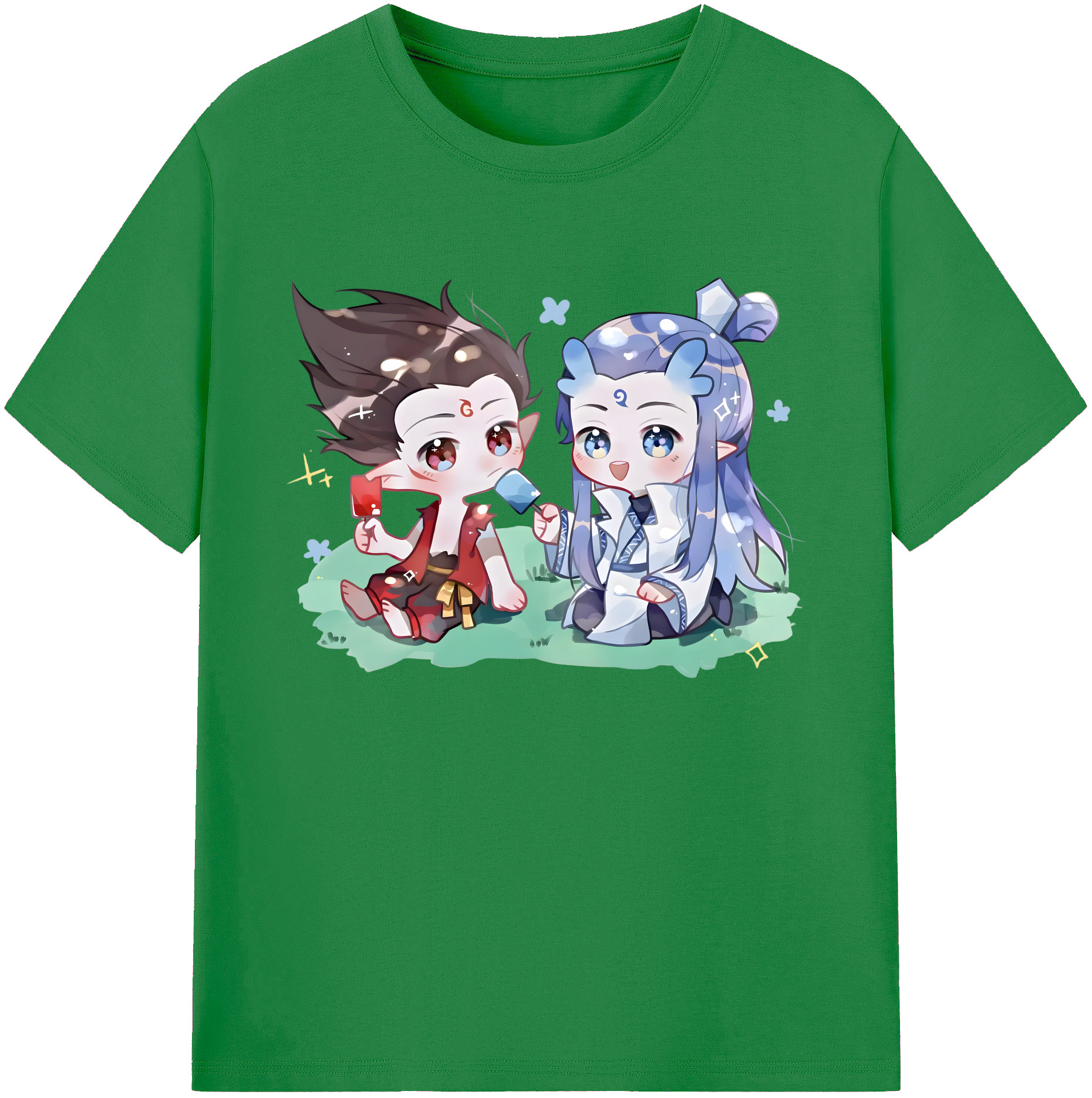 （画像用） Ne Zha 2 ナタ 魔童の大暴れ 綿100％ メンズ半袖Tシャツ｜肌触りやわらか＆通気性