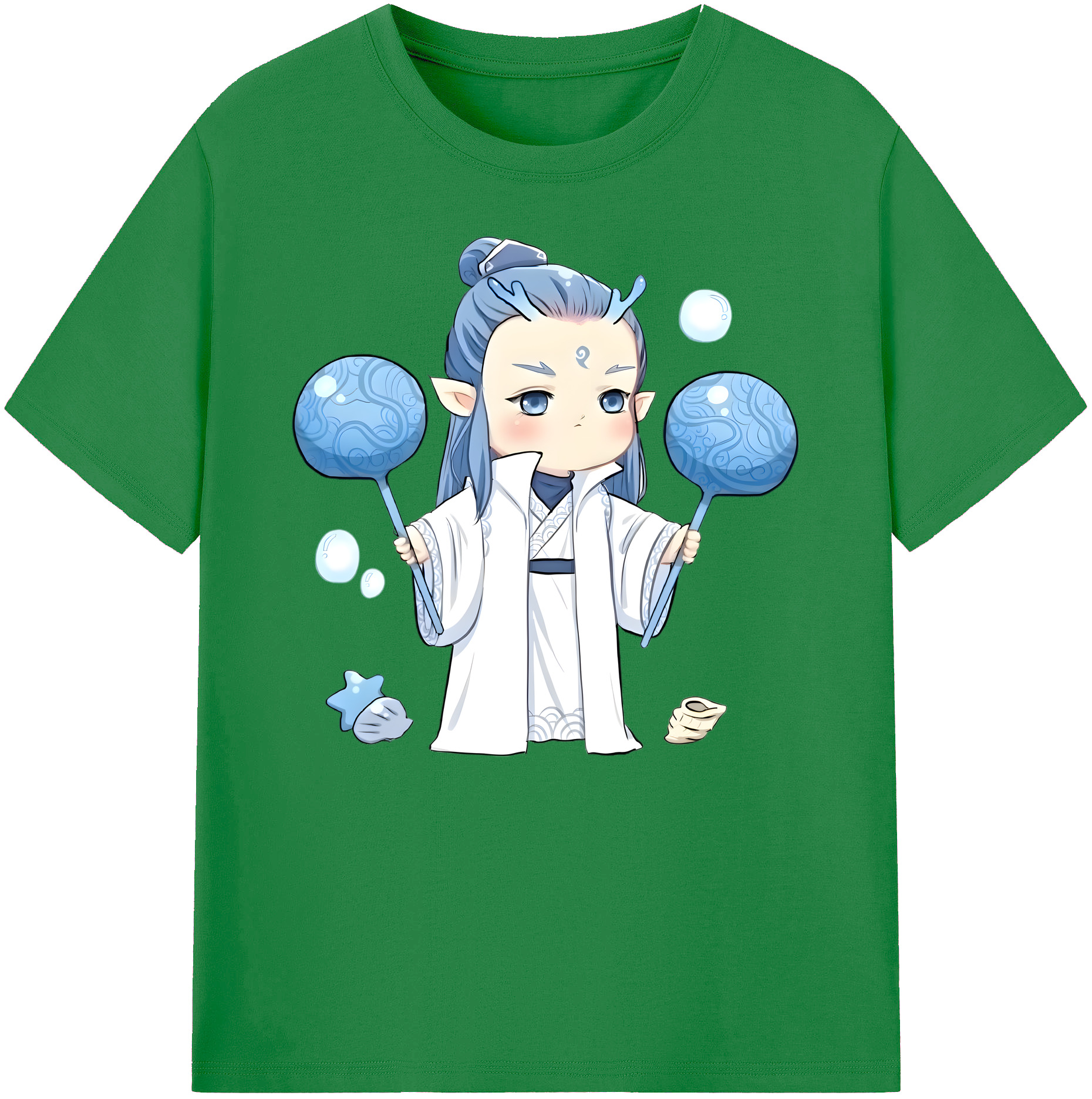 （画像用） Ne Zha 2 ナタ 魔童の大暴れ 綿100％ メンズ半袖Tシャツ｜肌触りやわらか＆通気性