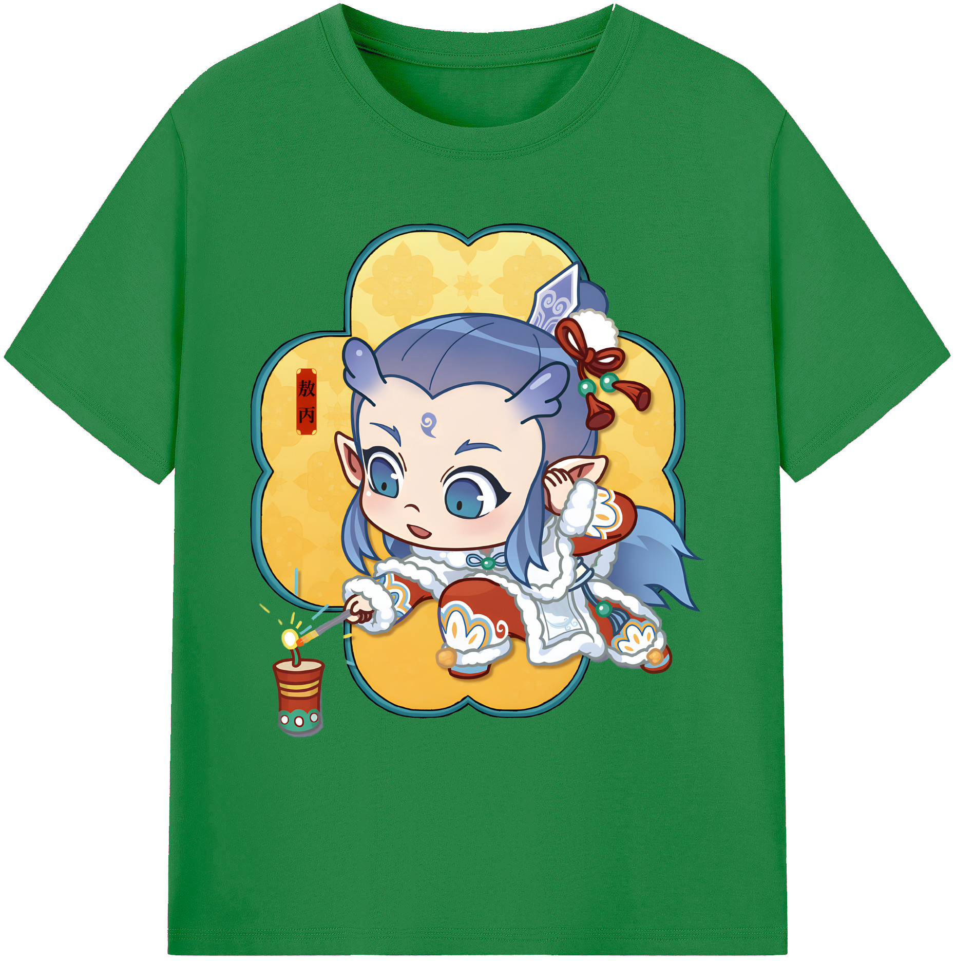 （画像用） Ne Zha 2 ナタ 魔童の大暴れ 綿100％ メンズ半袖Tシャツ｜肌触りやわらか＆通気性