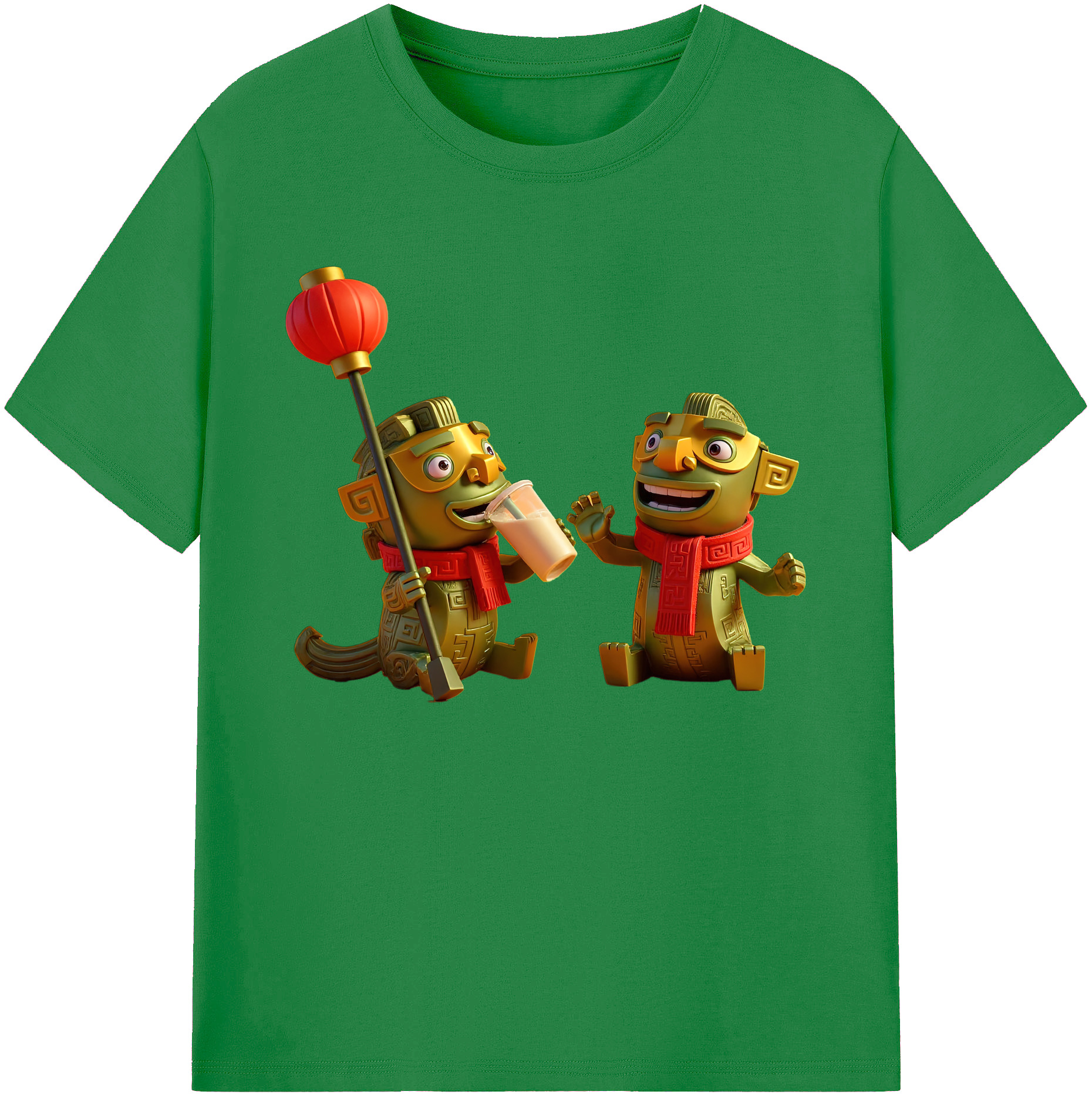 （画像用） Ne Zha 2 ナタ 魔童の大暴れ 綿100％ メンズ半袖Tシャツ｜肌触りやわらか＆通気性