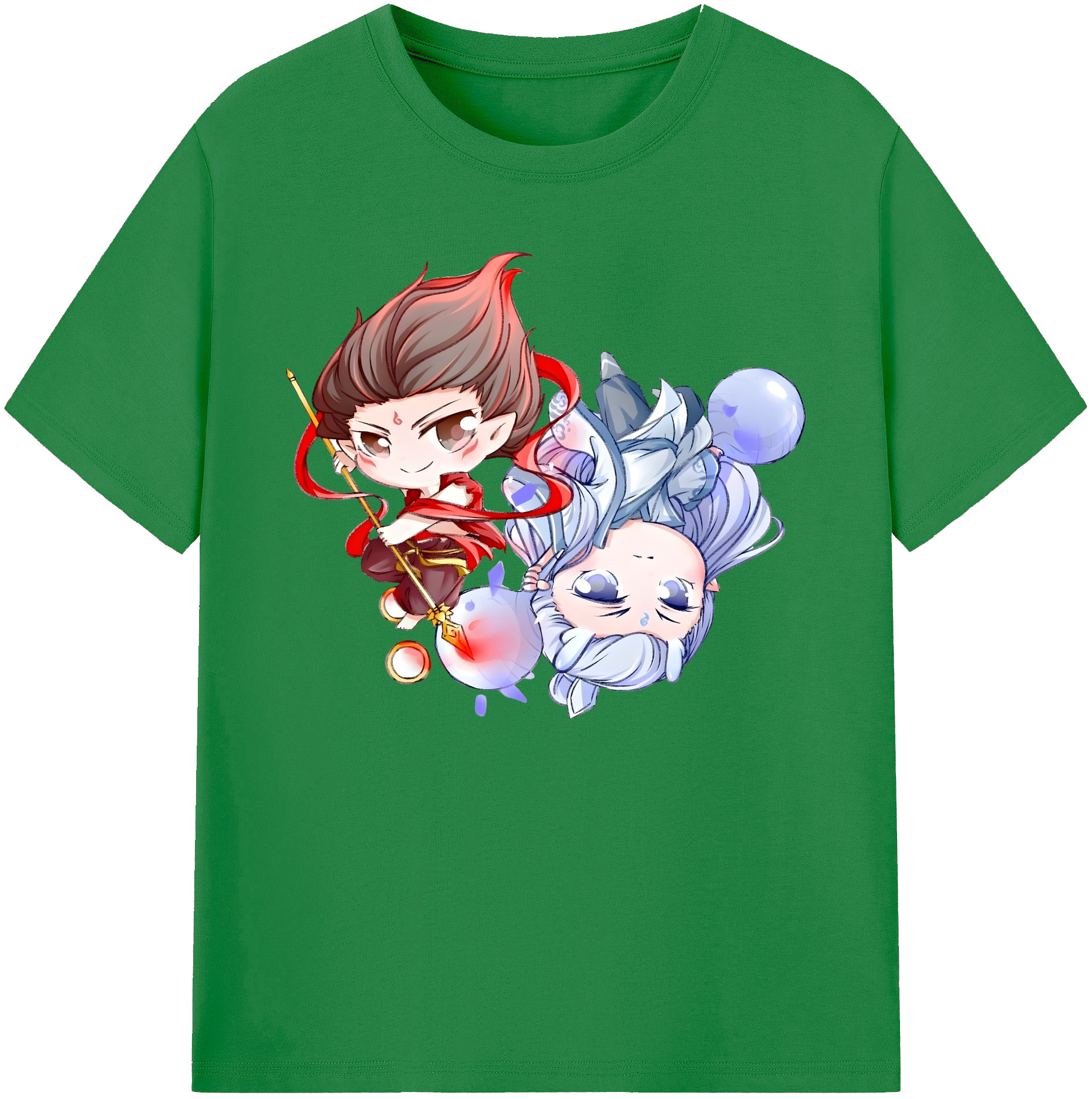 （画像用） Ne Zha 2 ナタ 魔童の大暴れ 綿100％ メンズ半袖Tシャツ｜肌触りやわらか＆通気性
