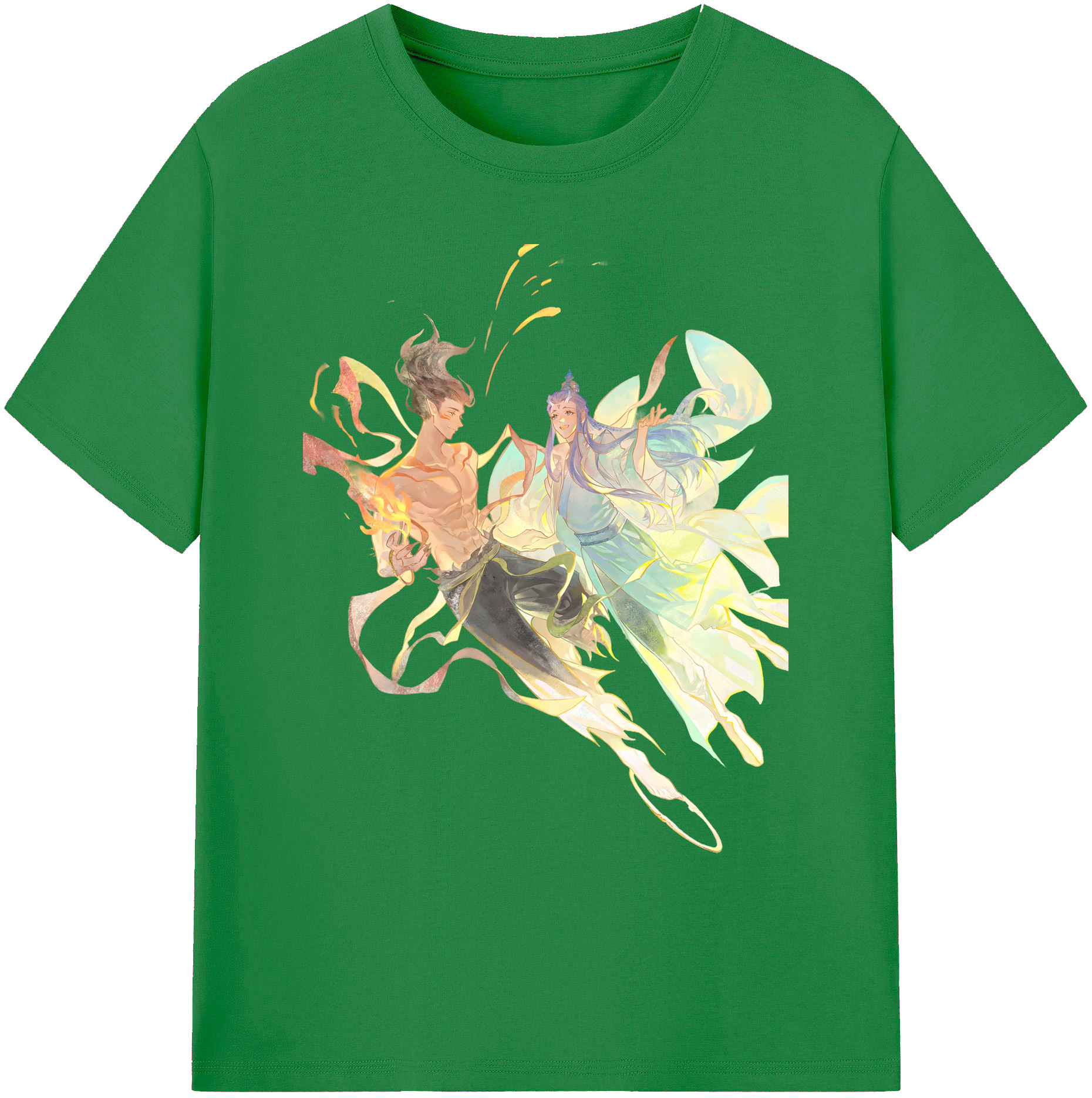 （画像用） Ne Zha 2 ナタ 魔童の大暴れ 綿100％ メンズ半袖Tシャツ｜肌触りやわらか＆通気性