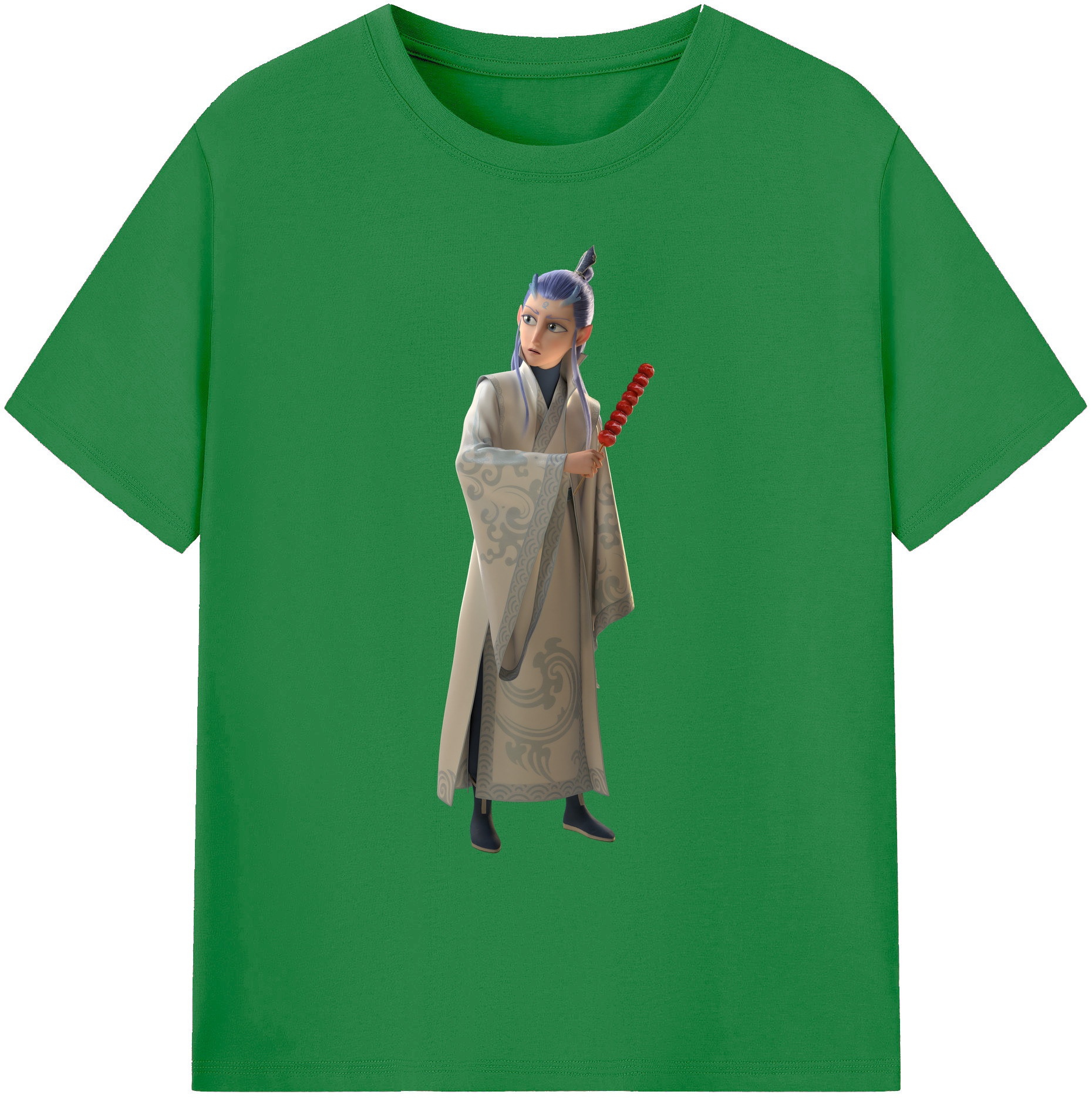 （画像用） Ne Zha 2 ナタ 魔童の大暴れ 綿100％ メンズ半袖Tシャツ｜肌触りやわらか＆通気性