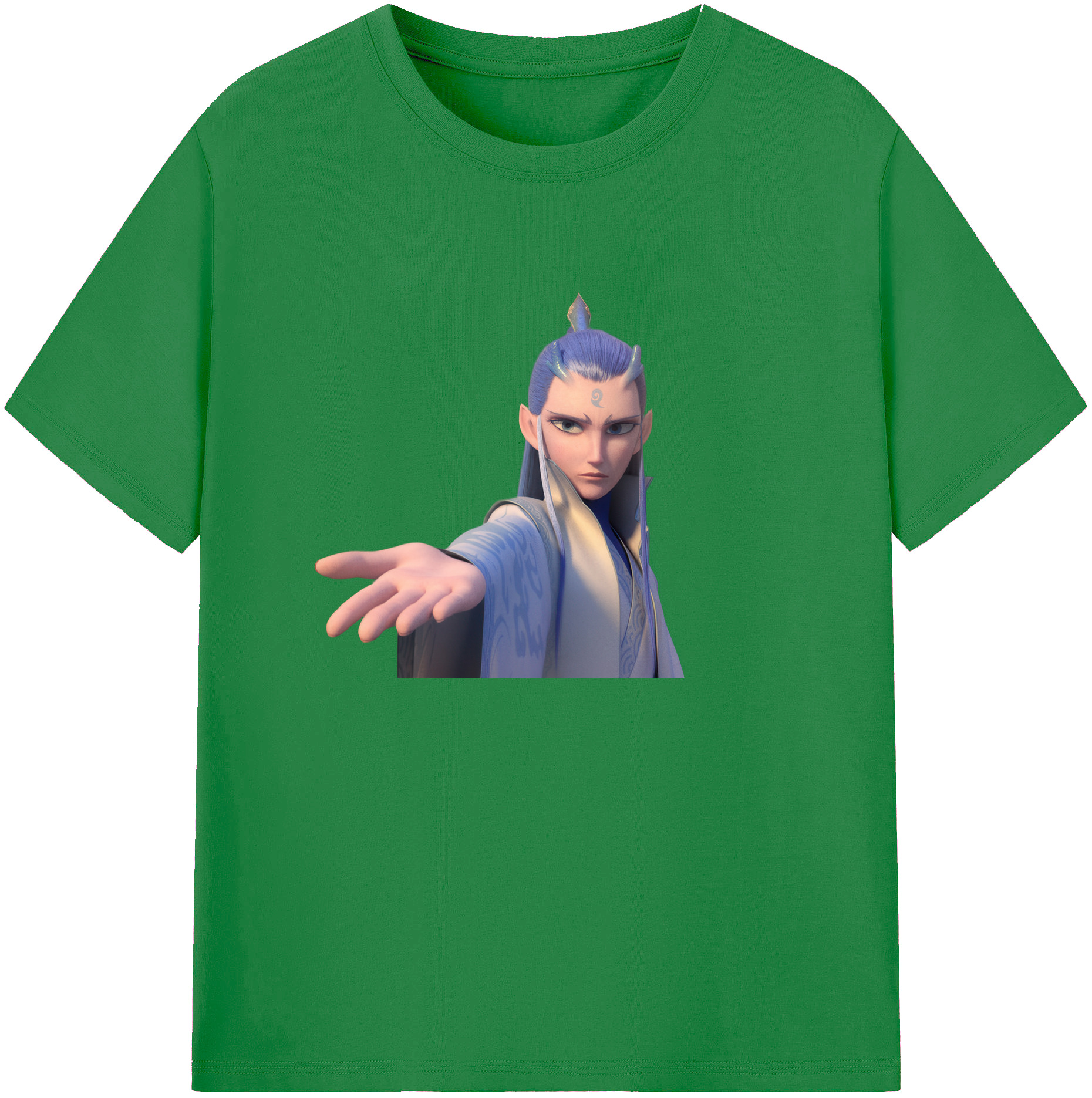（画像用） Ne Zha 2 ナタ 魔童の大暴れ 綿100％ メンズ半袖Tシャツ｜肌触りやわらか＆通気性
