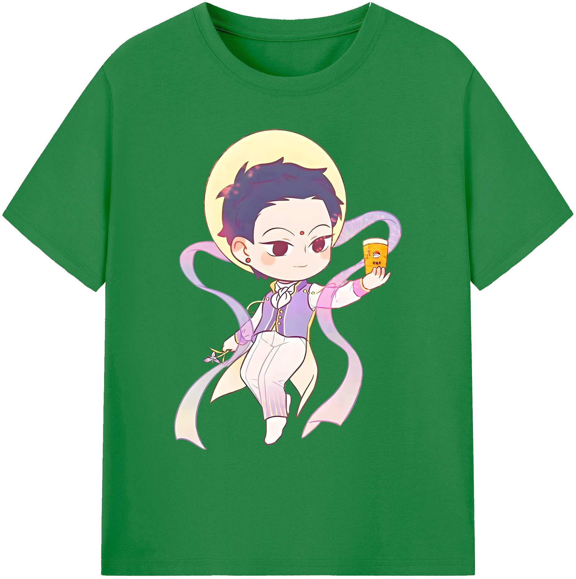 （画像用） Ne Zha 2 ナタ 魔童の大暴れ 綿100％ メンズ半袖Tシャツ｜肌触りやわらか＆通気性