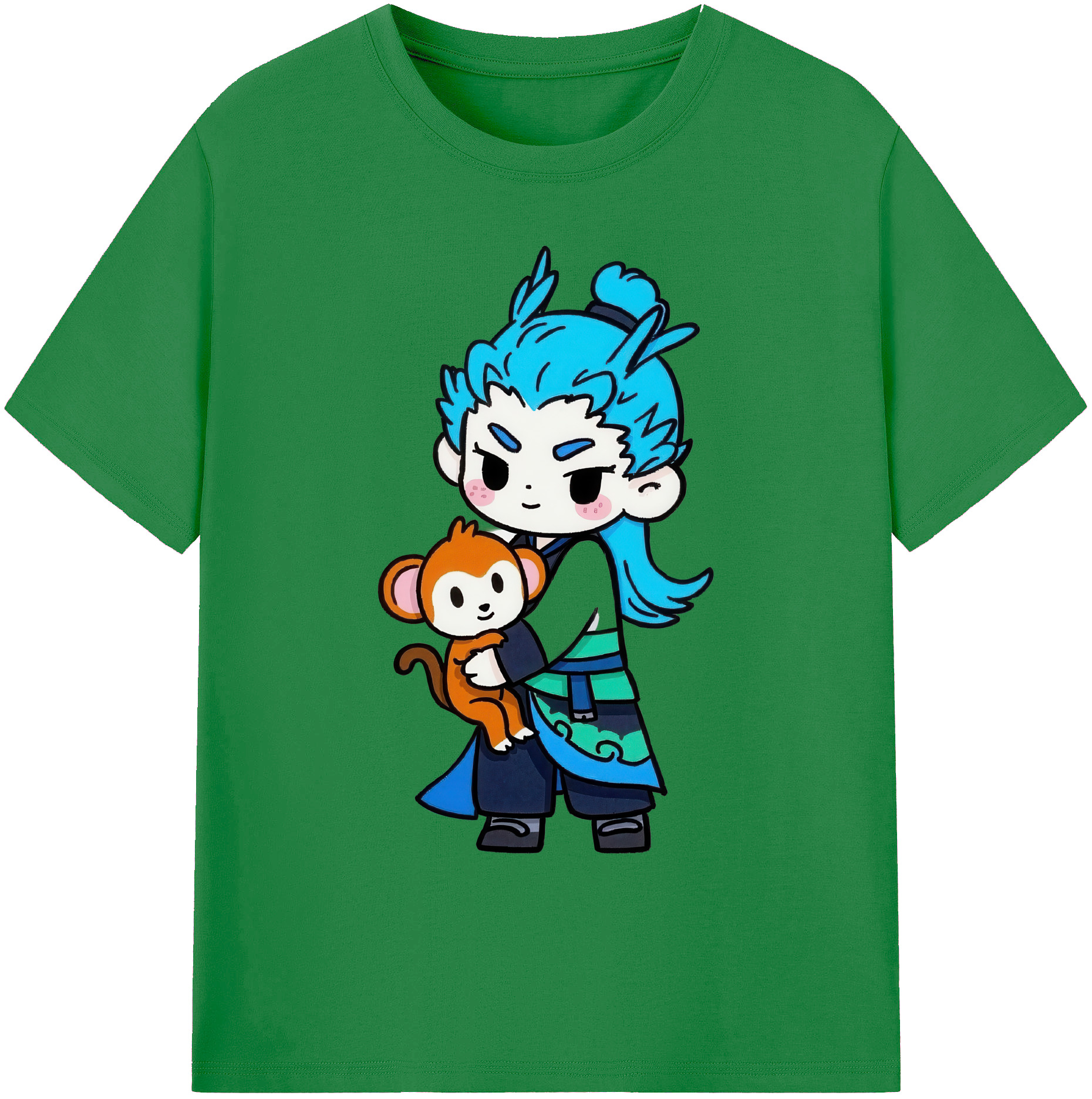 （画像用） Ne Zha 2 ナタ 魔童の大暴れ 綿100％ メンズ半袖Tシャツ｜肌触りやわらか＆通気性