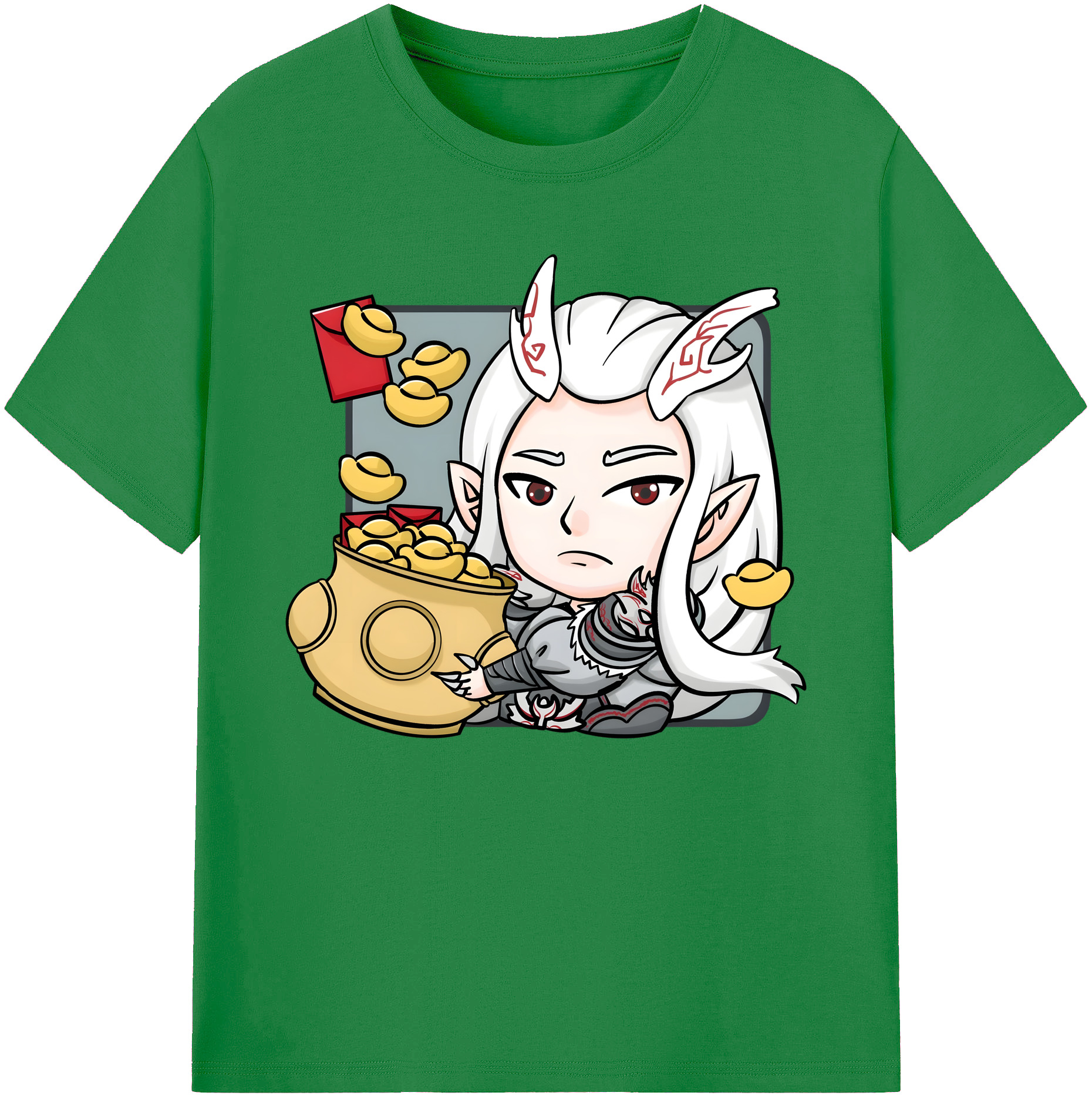 （画像用） Ne Zha 2 ナタ 魔童の大暴れ 綿100％ メンズ半袖Tシャツ｜肌触りやわらか＆通気性