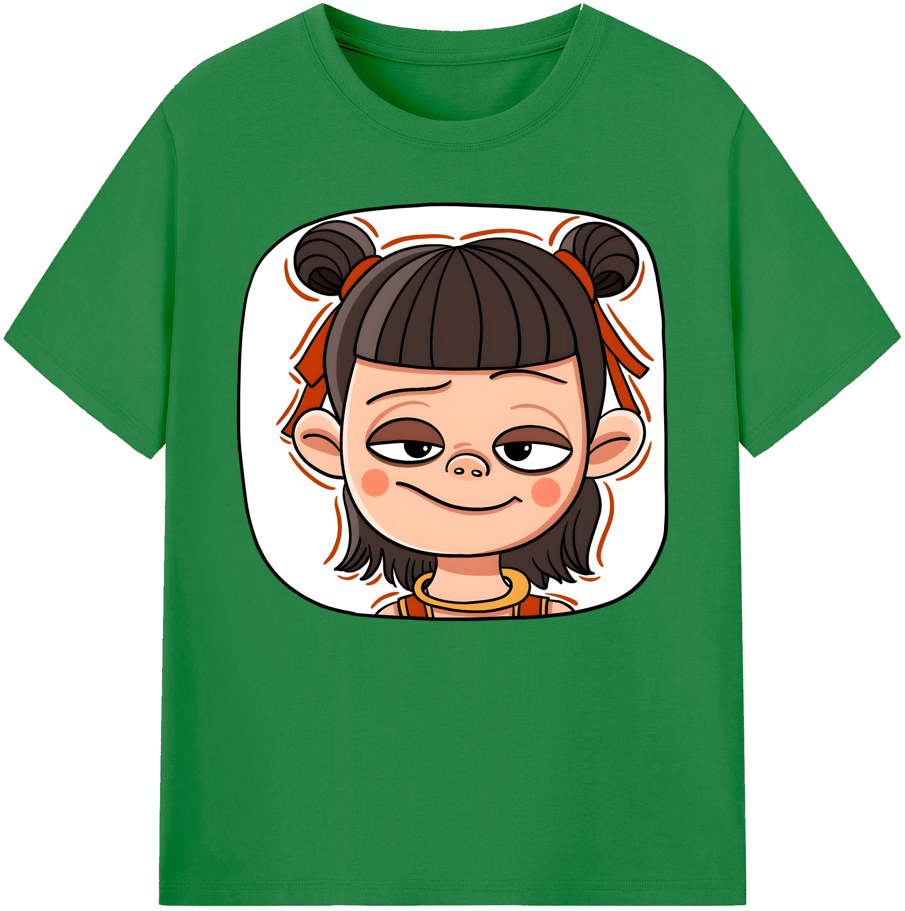 （画像用） Ne Zha 2 ナタ 魔童の大暴れ 綿100％ メンズ半袖Tシャツ｜肌触りやわらか＆通気性