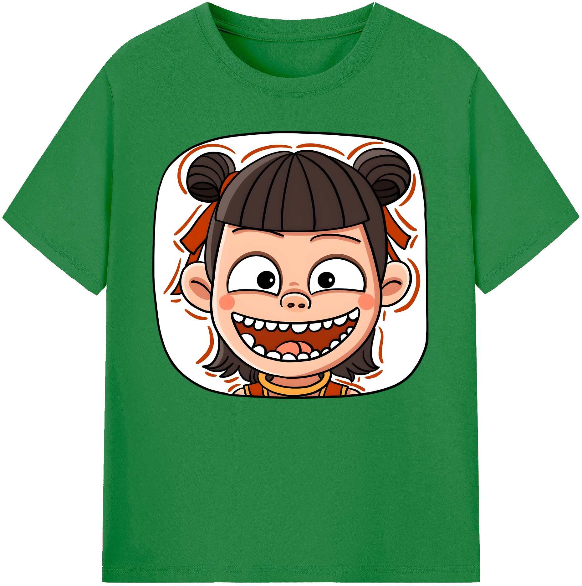 （画像用） Ne Zha 2 ナタ 魔童の大暴れ 綿100％ メンズ半袖Tシャツ｜肌触りやわらか＆通気性