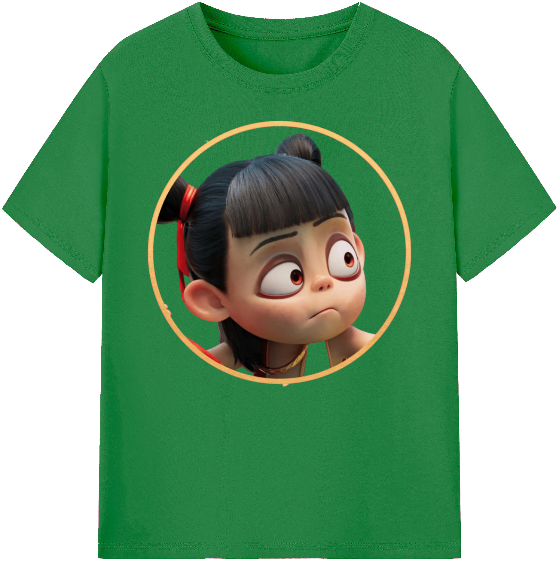（画像用） Ne Zha 2 ナタ 魔童の大暴れ 綿100％ メンズ半袖Tシャツ｜肌触りやわらか＆通気性