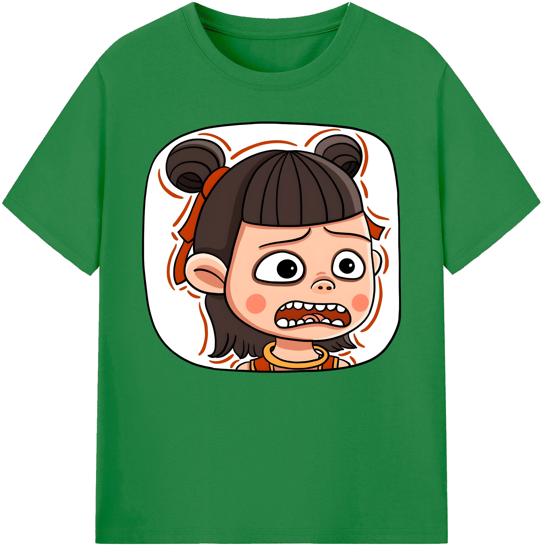 （画像用） Ne Zha 2 ナタ 魔童の大暴れ 綿100％ メンズ半袖Tシャツ｜肌触りやわらか＆通気性