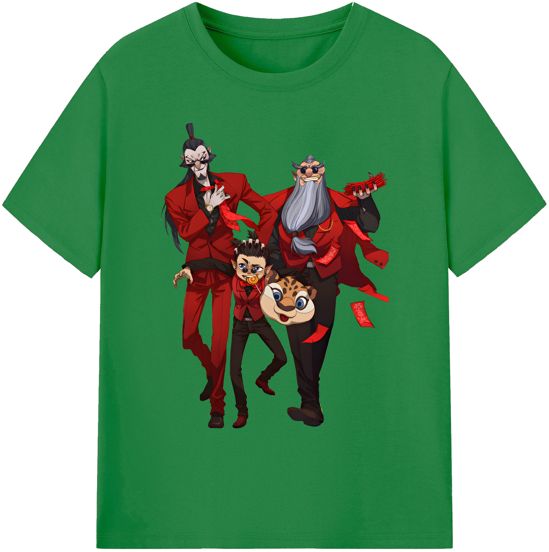 （画像用） Ne Zha 2 ナタ 魔童の大暴れ 綿100％ メンズ半袖Tシャツ｜肌触りやわらか＆通気性
