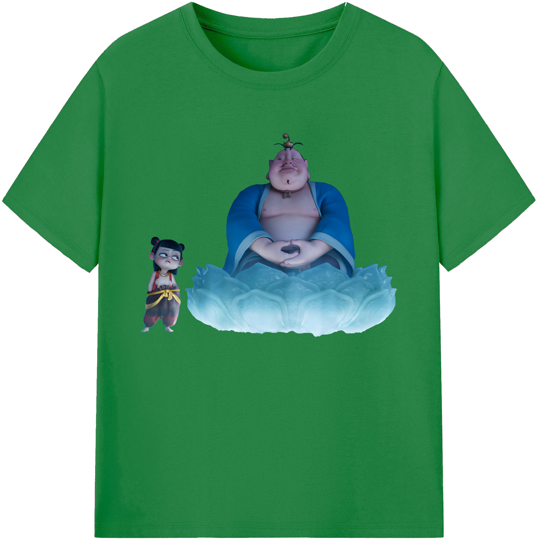 （画像用） Ne Zha 2 ナタ 魔童の大暴れ 綿100％ メンズ半袖Tシャツ｜肌触りやわらか＆通気性