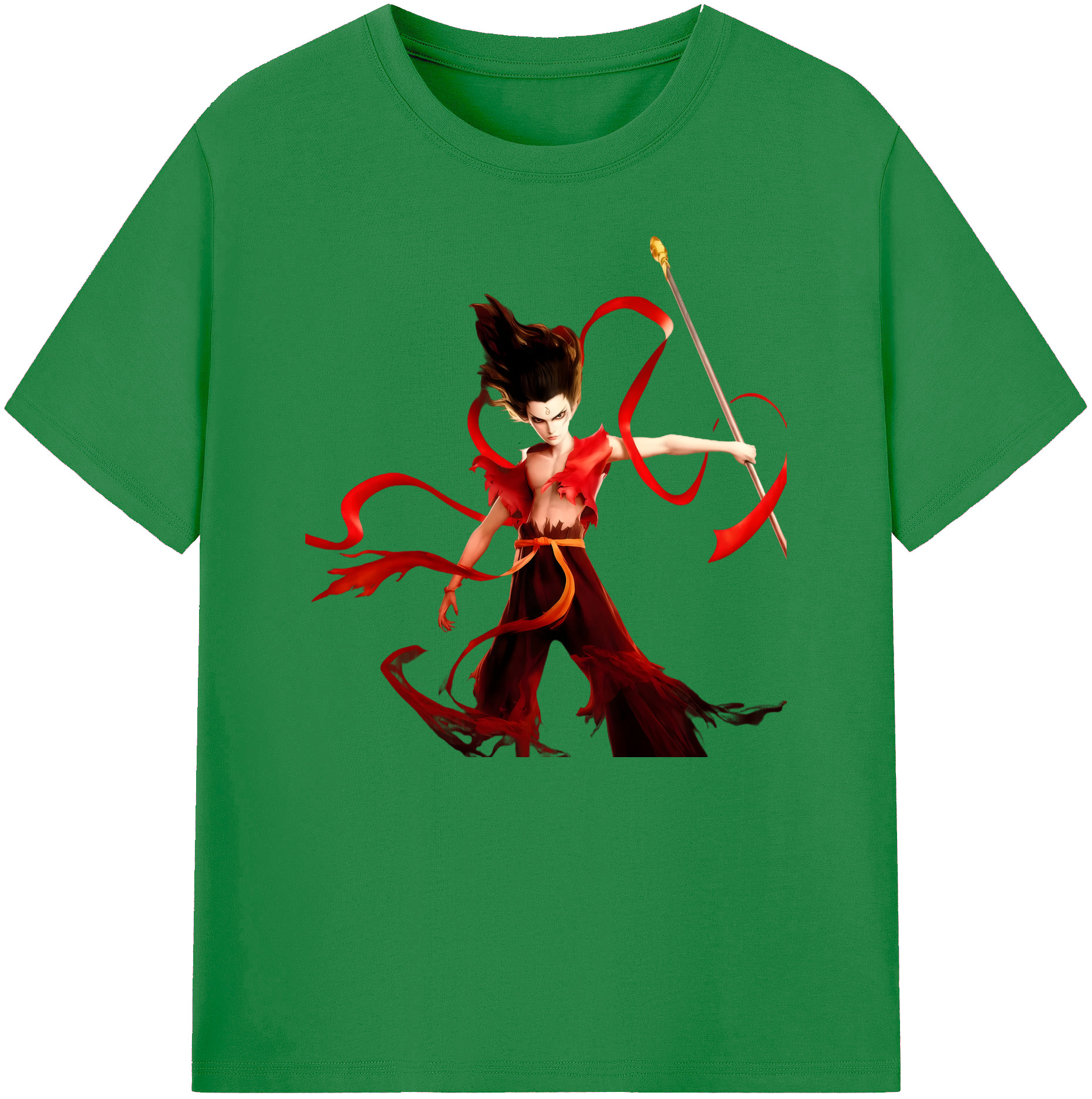 （画像用） Ne Zha 2 ナタ 魔童の大暴れ 綿100％ メンズ半袖Tシャツ｜肌触りやわらか＆通気性