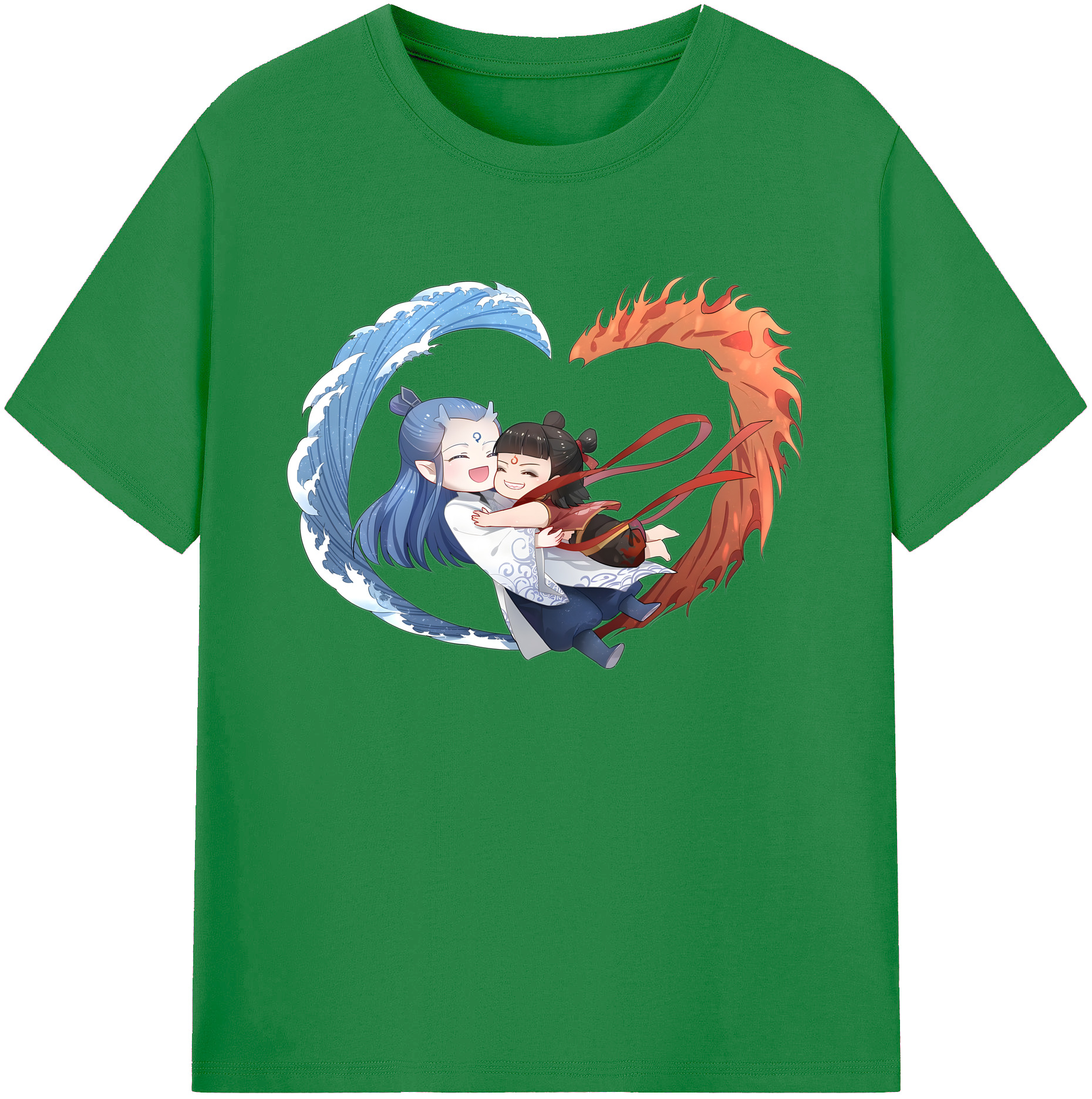 （画像用） Ne Zha 2 ナタ 魔童の大暴れ 綿100％ メンズ半袖Tシャツ｜肌触りやわらか＆通気性