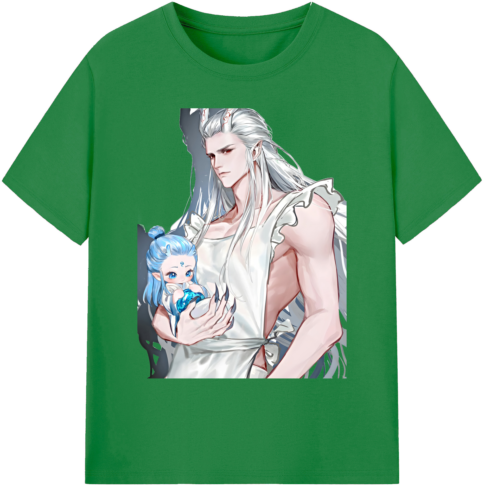 （画像用） Ne Zha 2 ナタ 魔童の大暴れ 綿100％ メンズ半袖Tシャツ｜肌触りやわらか＆通気性