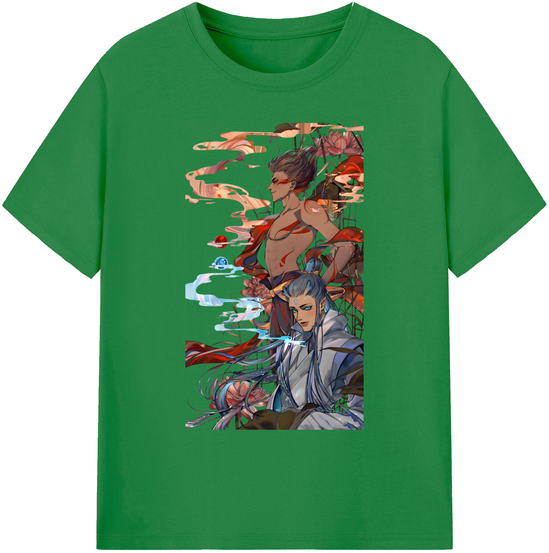 （画像用） Ne Zha 2 ナタ 魔童の大暴れ 綿100％ メンズ半袖Tシャツ｜肌触りやわらか＆通気性