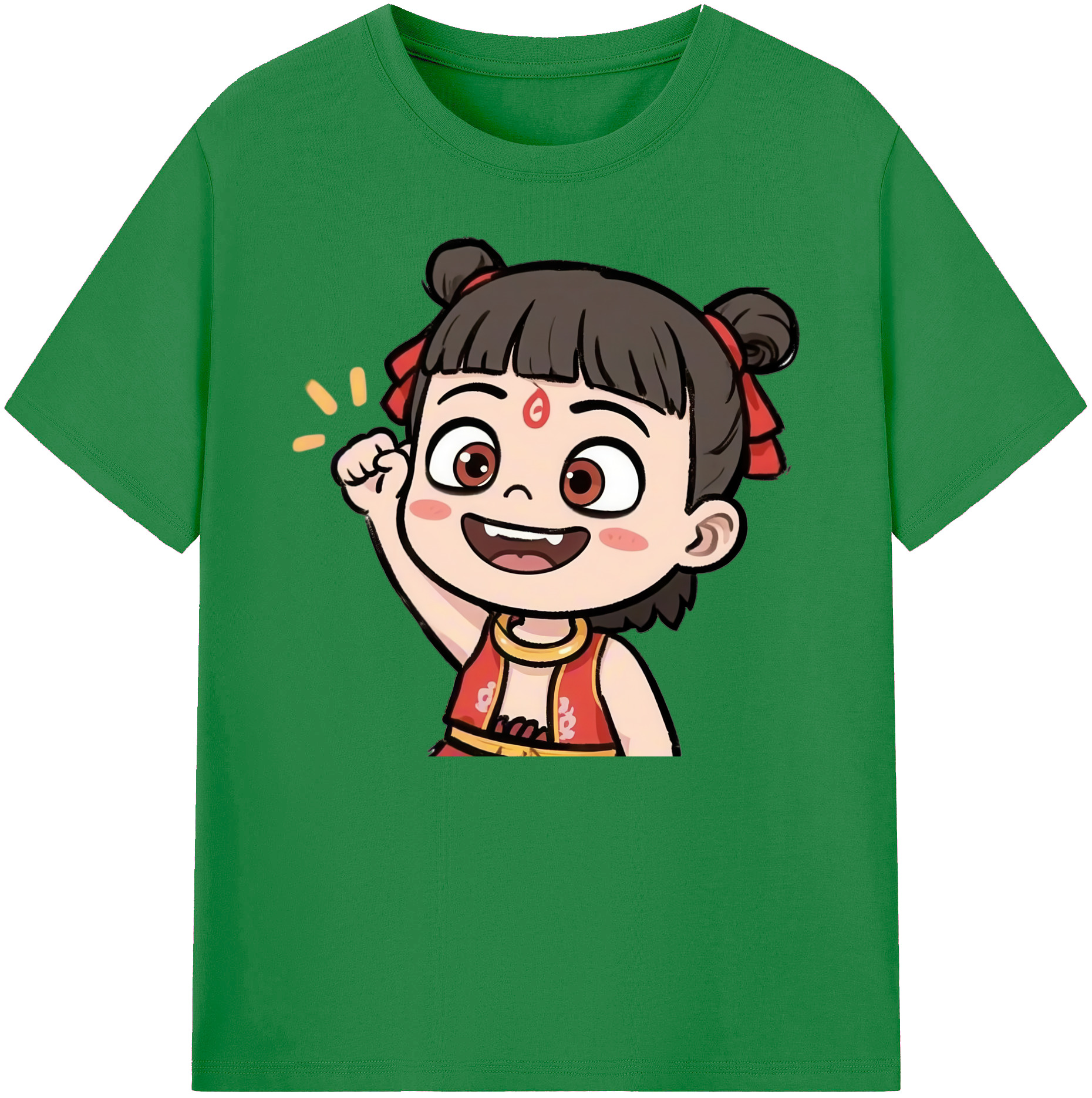 （画像用） Ne Zha 2 ナタ 魔童の大暴れ 綿100％ メンズ半袖Tシャツ｜肌触りやわらか＆通気性