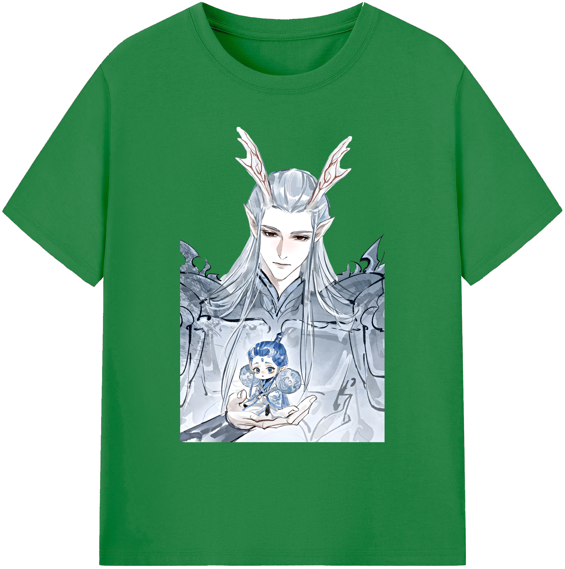 （画像用） Ne Zha 2 ナタ 魔童の大暴れ 綿100％ メンズ半袖Tシャツ｜肌触りやわらか＆通気性