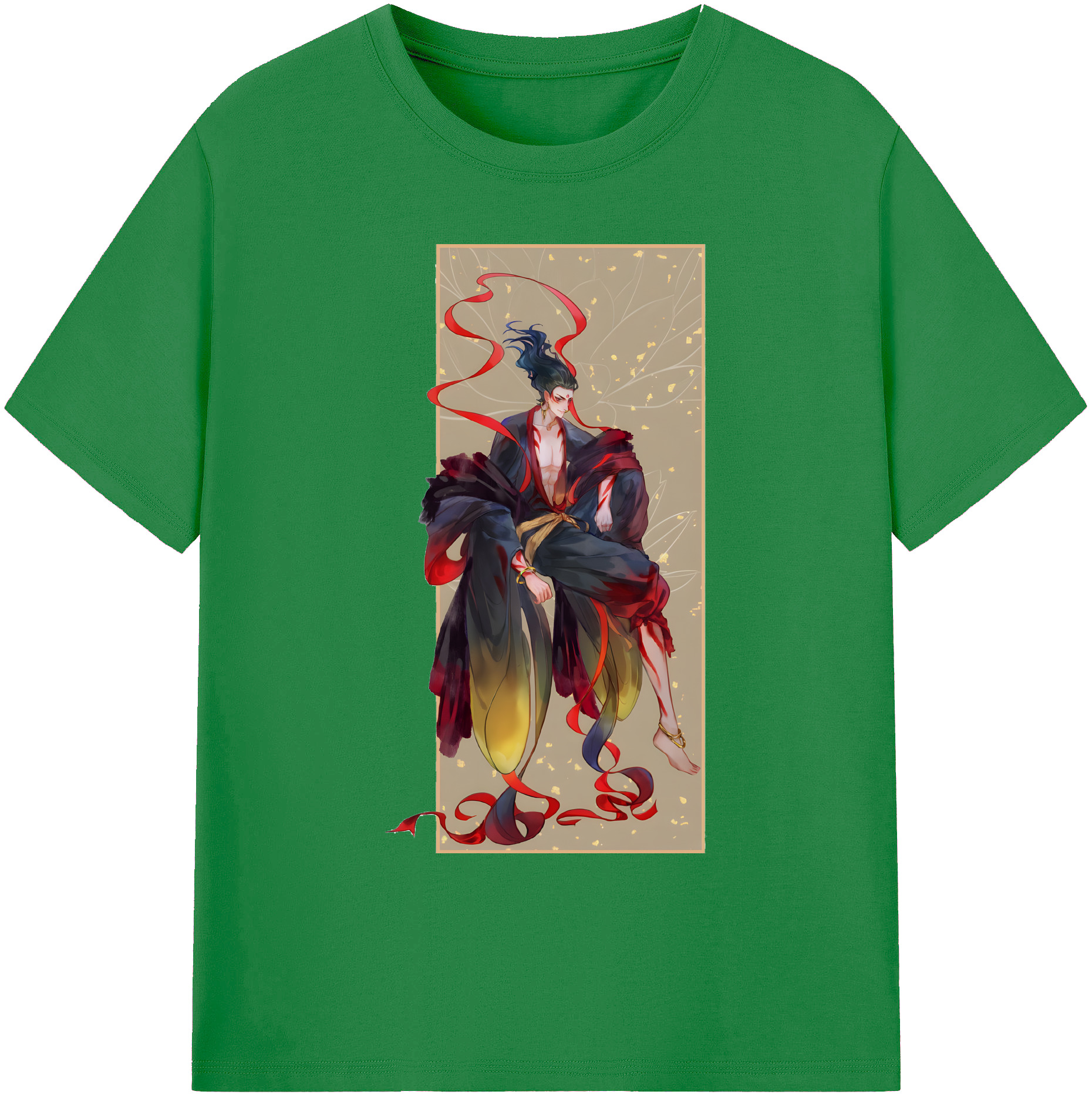 （画像用） Ne Zha 2 ナタ 魔童の大暴れ 綿100％ メンズ半袖Tシャツ｜肌触りやわらか＆通気性