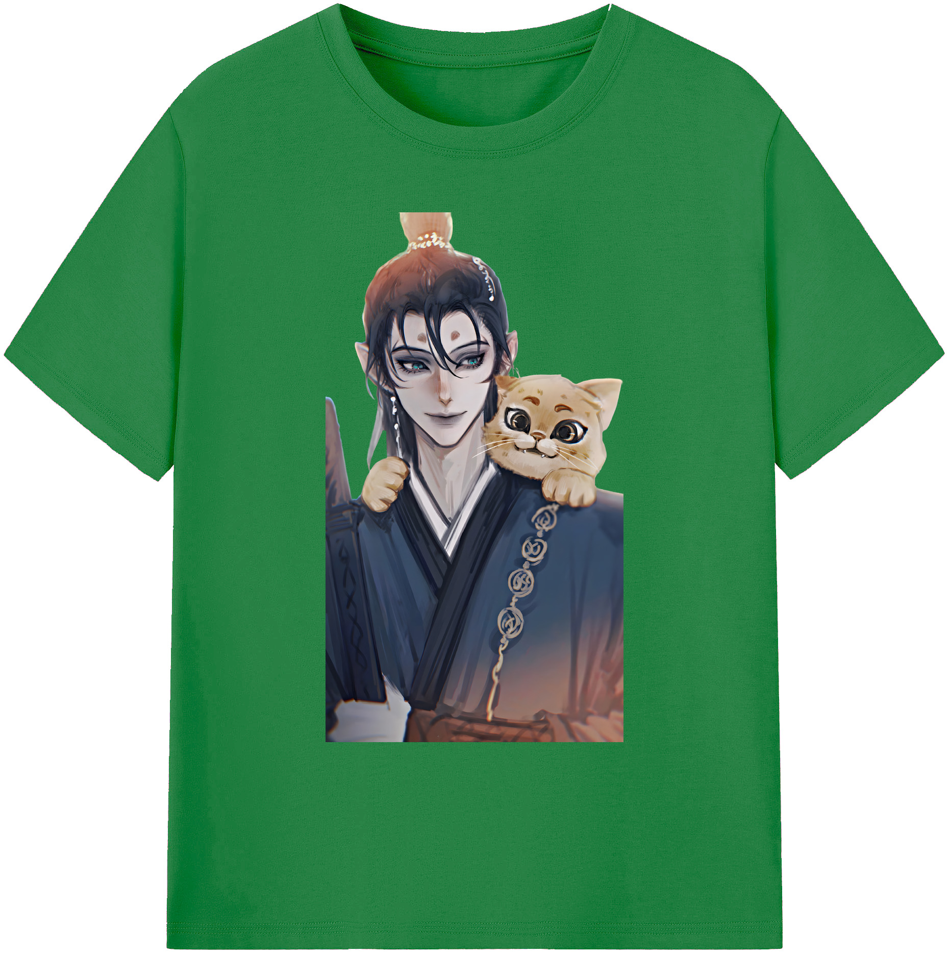（画像用） Ne Zha 2 ナタ 魔童の大暴れ 綿100％ メンズ半袖Tシャツ｜肌触りやわらか＆通気性