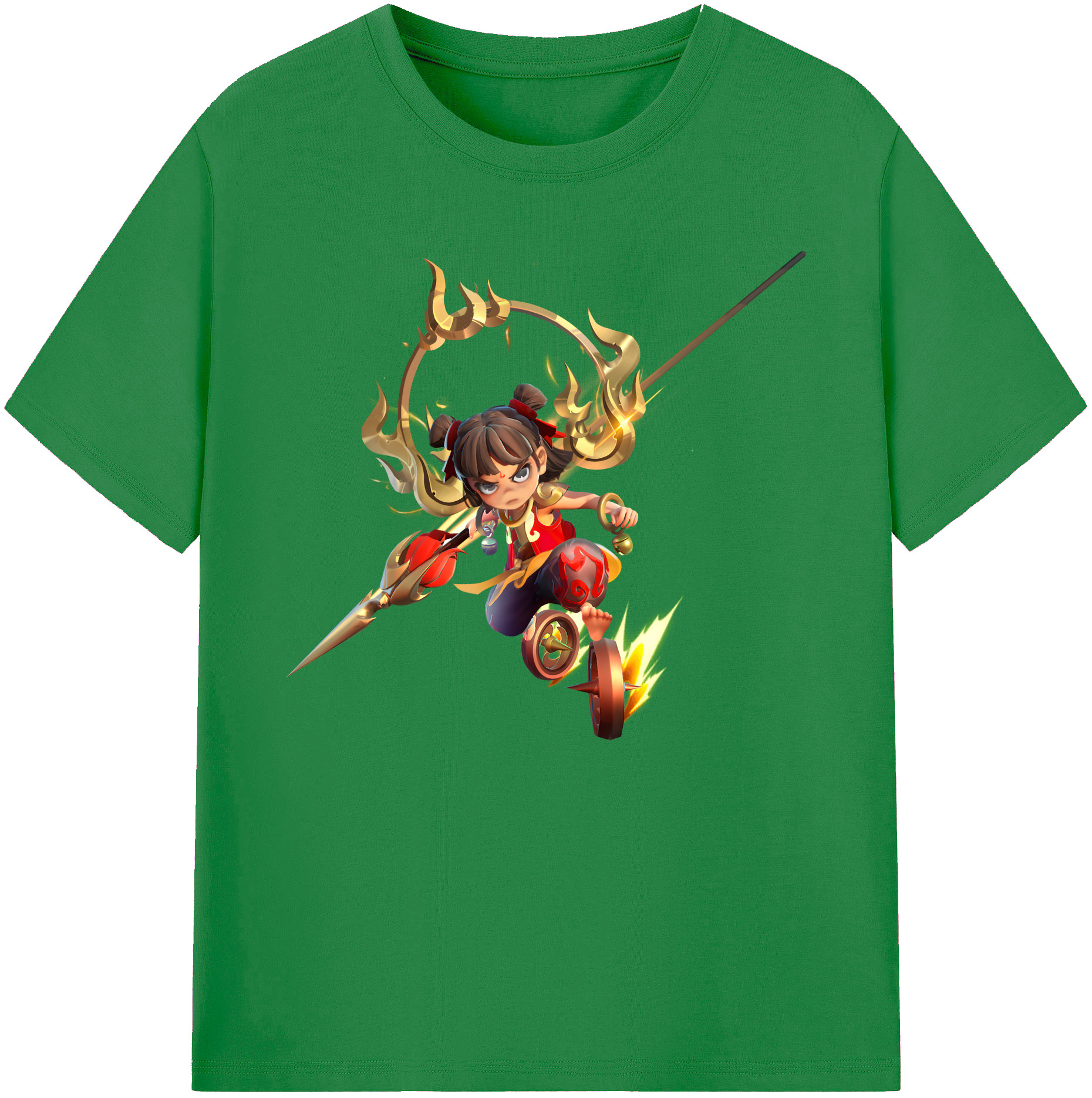 （画像用） Ne Zha 2 ナタ 魔童の大暴れ 綿100％ メンズ半袖Tシャツ｜肌触りやわらか＆通気性