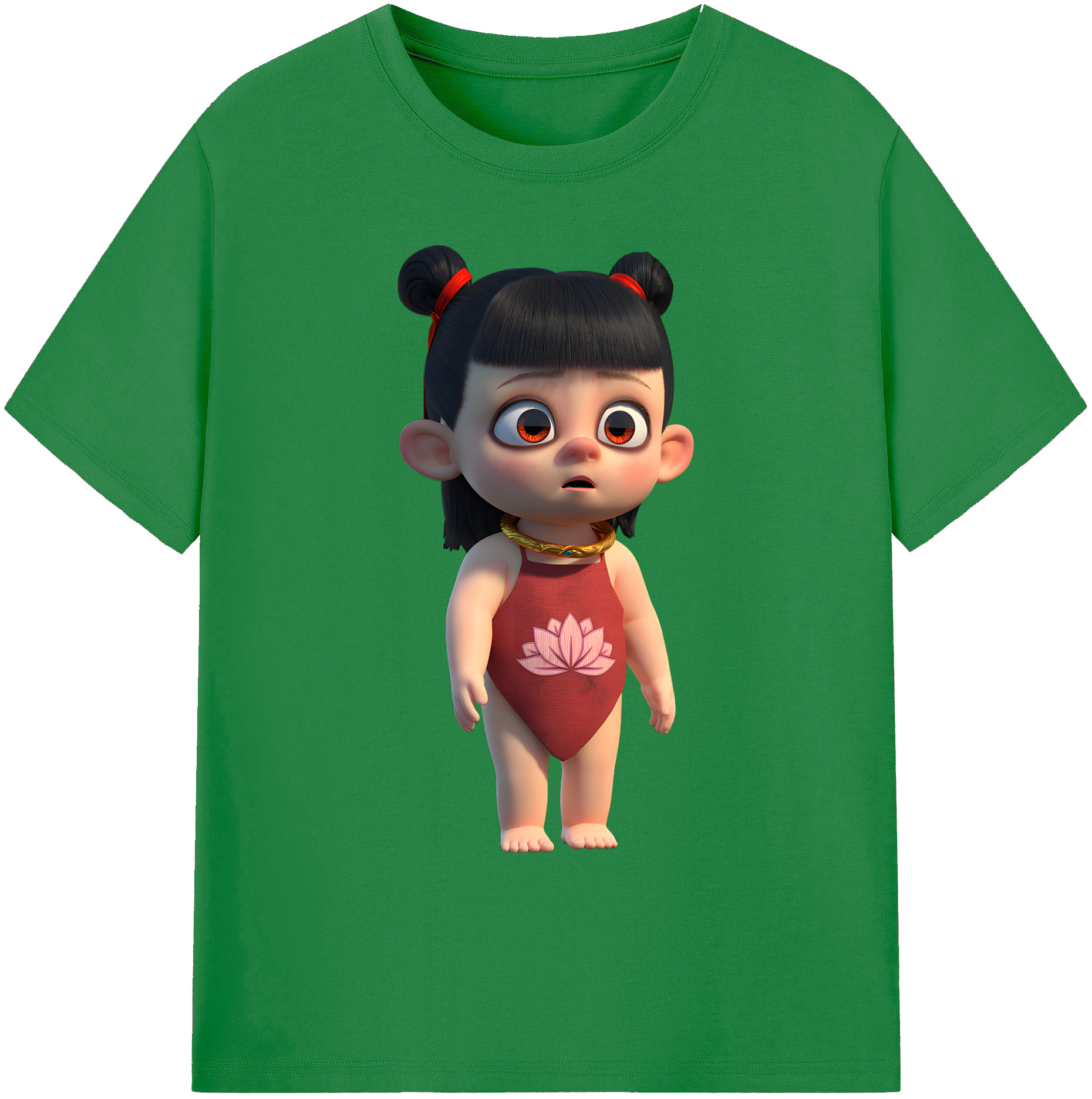 （画像用） Ne Zha 2 ナタ 魔童の大暴れ 綿100％ メンズ半袖Tシャツ｜肌触りやわらか＆通気性