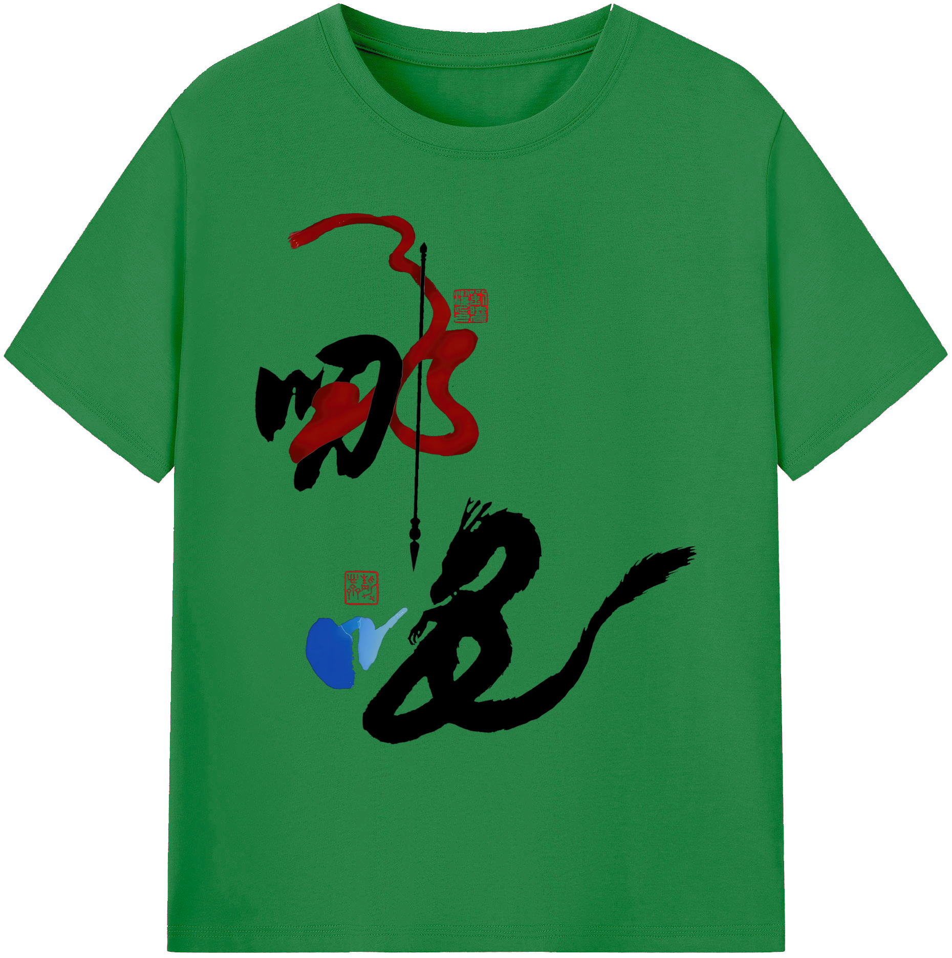 （画像用） Ne Zha 2 ナタ 魔童の大暴れ 綿100％ メンズ半袖Tシャツ｜肌触りやわらか＆通気性