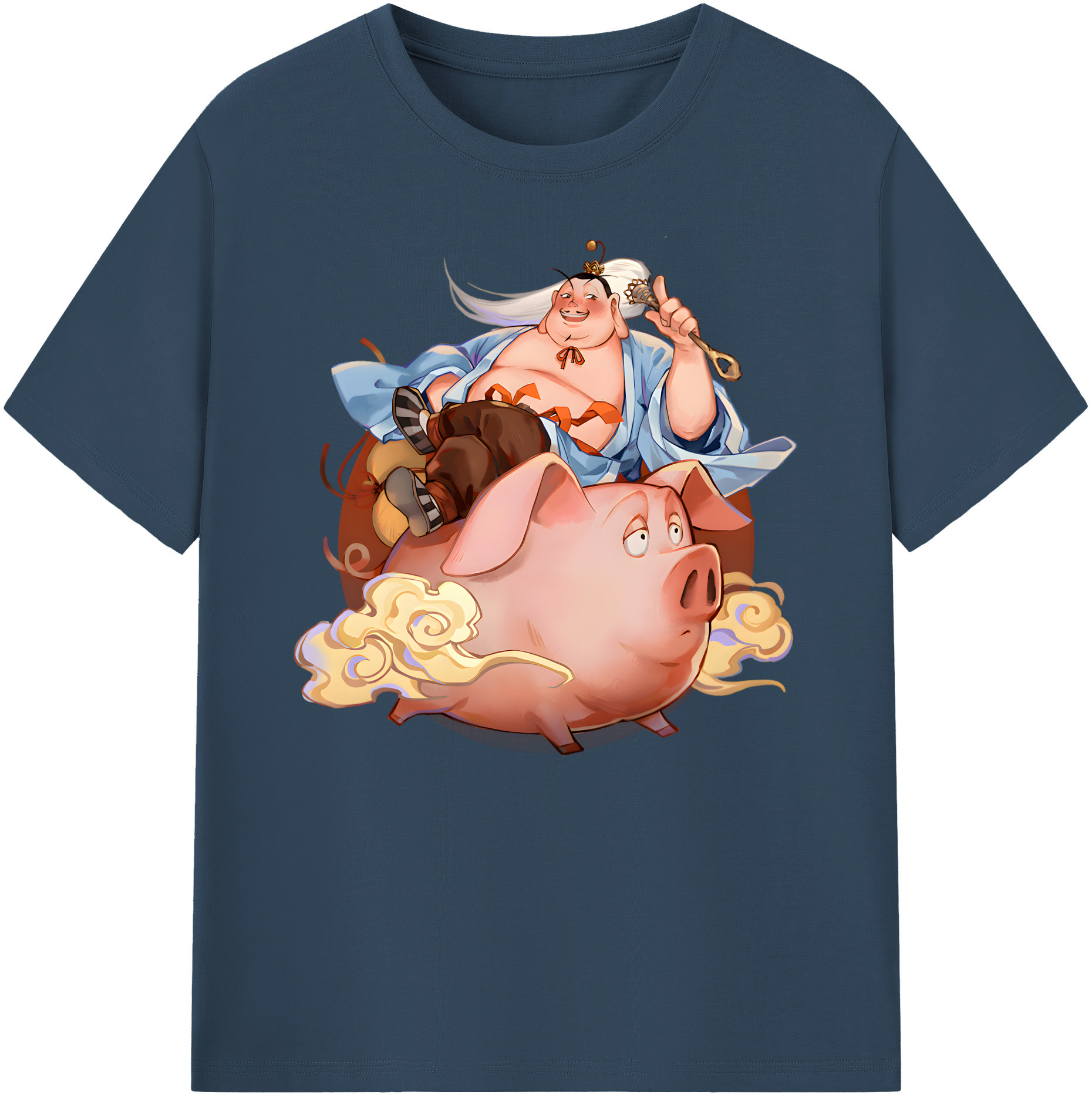 （画像用） Ne Zha 2 ナタ 魔童の大暴れ 綿100％ メンズ半袖Tシャツ｜肌触りやわらか＆通気性