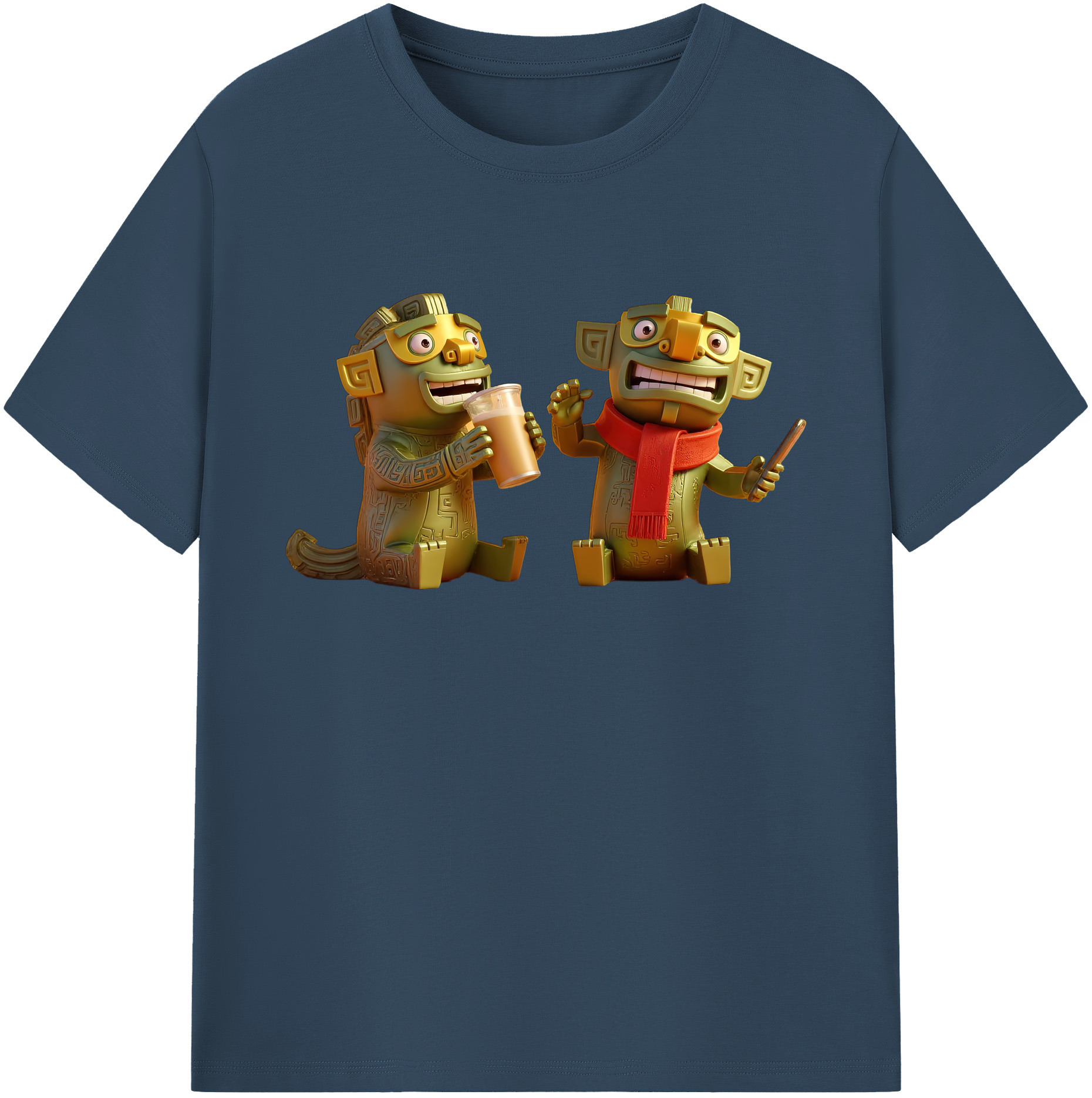 （画像用） Ne Zha 2 ナタ 魔童の大暴れ 綿100％ メンズ半袖Tシャツ｜肌触りやわらか＆通気性