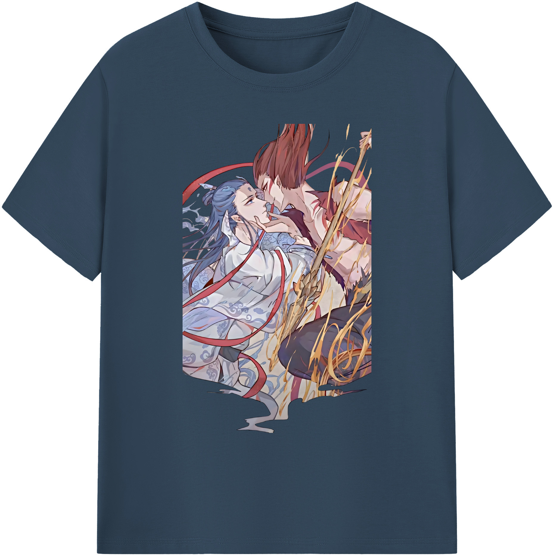 （画像用） Ne Zha 2 ナタ 魔童の大暴れ 綿100％ メンズ半袖Tシャツ｜肌触りやわらか＆通気性