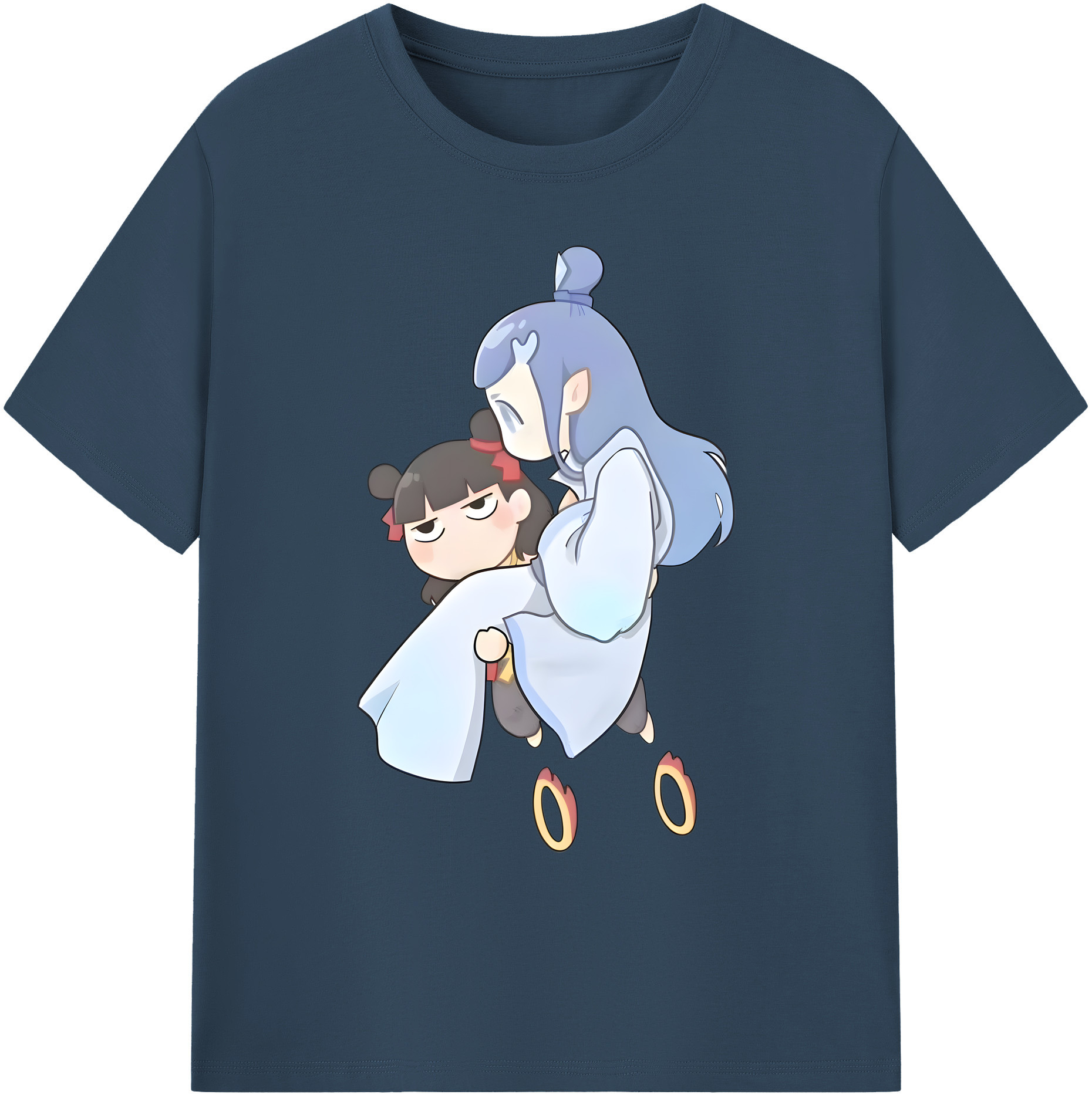 （画像用） Ne Zha 2 ナタ 魔童の大暴れ 綿100％ メンズ半袖Tシャツ｜肌触りやわらか＆通気性