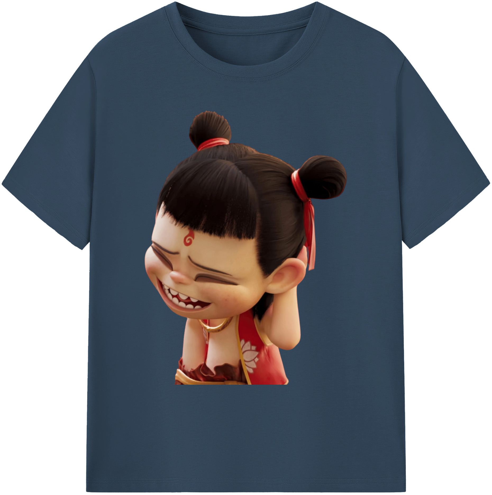 （画像用） Ne Zha 2 ナタ 魔童の大暴れ 綿100％ メンズ半袖Tシャツ｜肌触りやわらか＆通気性