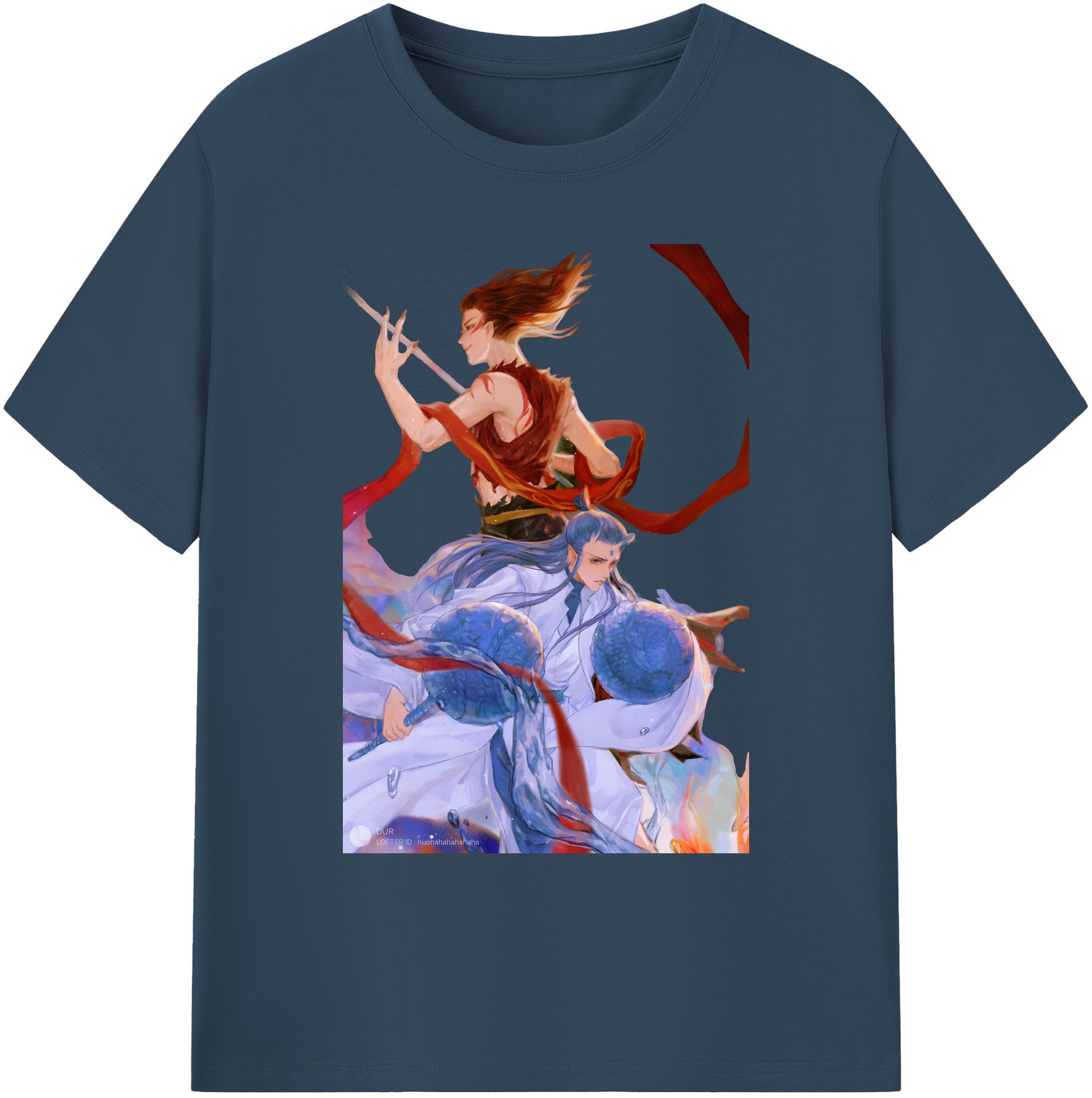（画像用） Ne Zha 2 ナタ 魔童の大暴れ 綿100％ メンズ半袖Tシャツ｜肌触りやわらか＆通気性