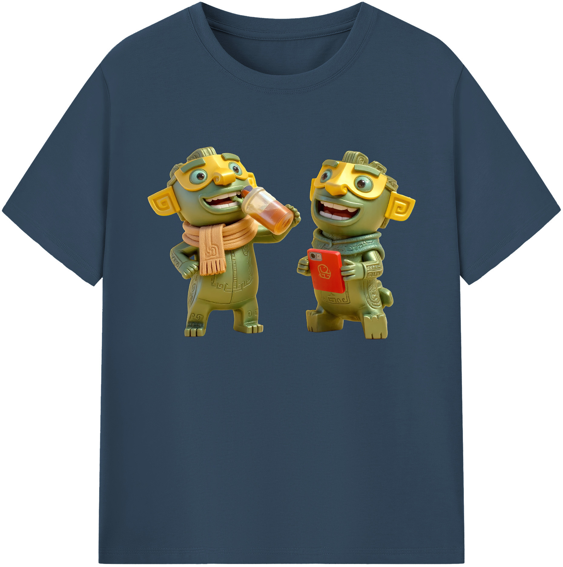 （画像用） Ne Zha 2 ナタ 魔童の大暴れ 綿100％ メンズ半袖Tシャツ｜肌触りやわらか＆通気性