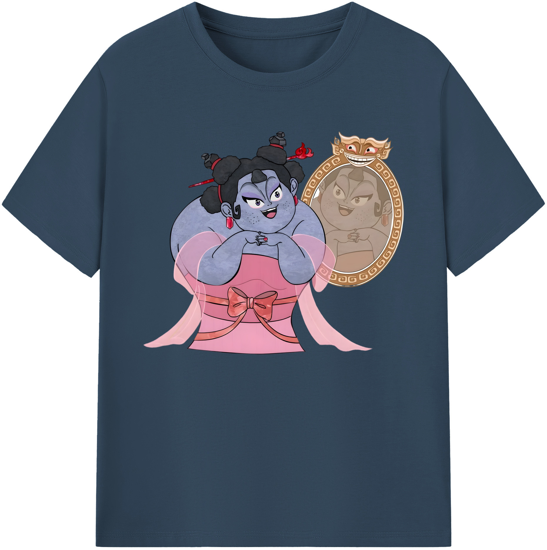 （画像用） Ne Zha 2 ナタ 魔童の大暴れ 綿100％ メンズ半袖Tシャツ｜肌触りやわらか＆通気性