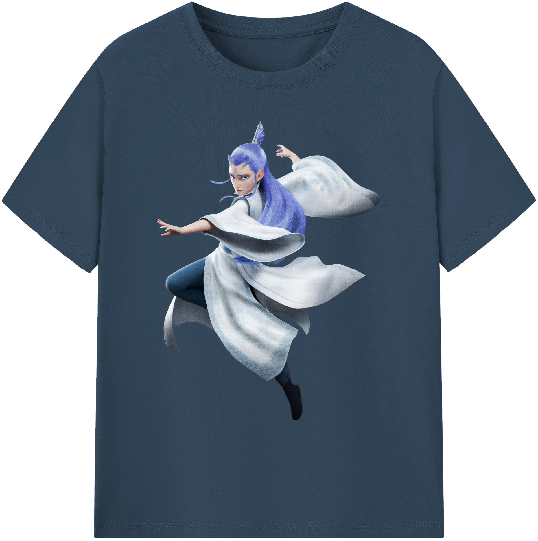 （画像用） Ne Zha 2 ナタ 魔童の大暴れ 綿100％ メンズ半袖Tシャツ｜肌触りやわらか＆通気性