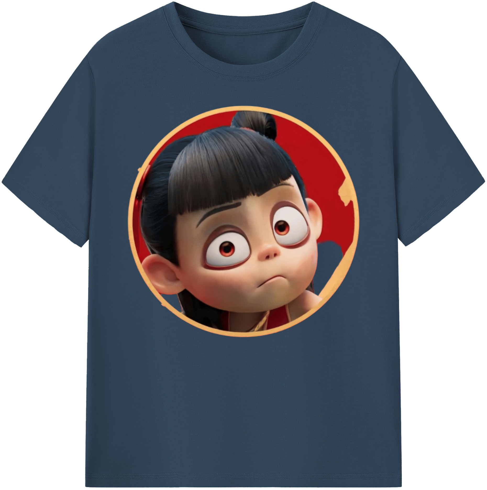 （画像用） Ne Zha 2 ナタ 魔童の大暴れ 綿100％ メンズ半袖Tシャツ｜肌触りやわらか＆通気性