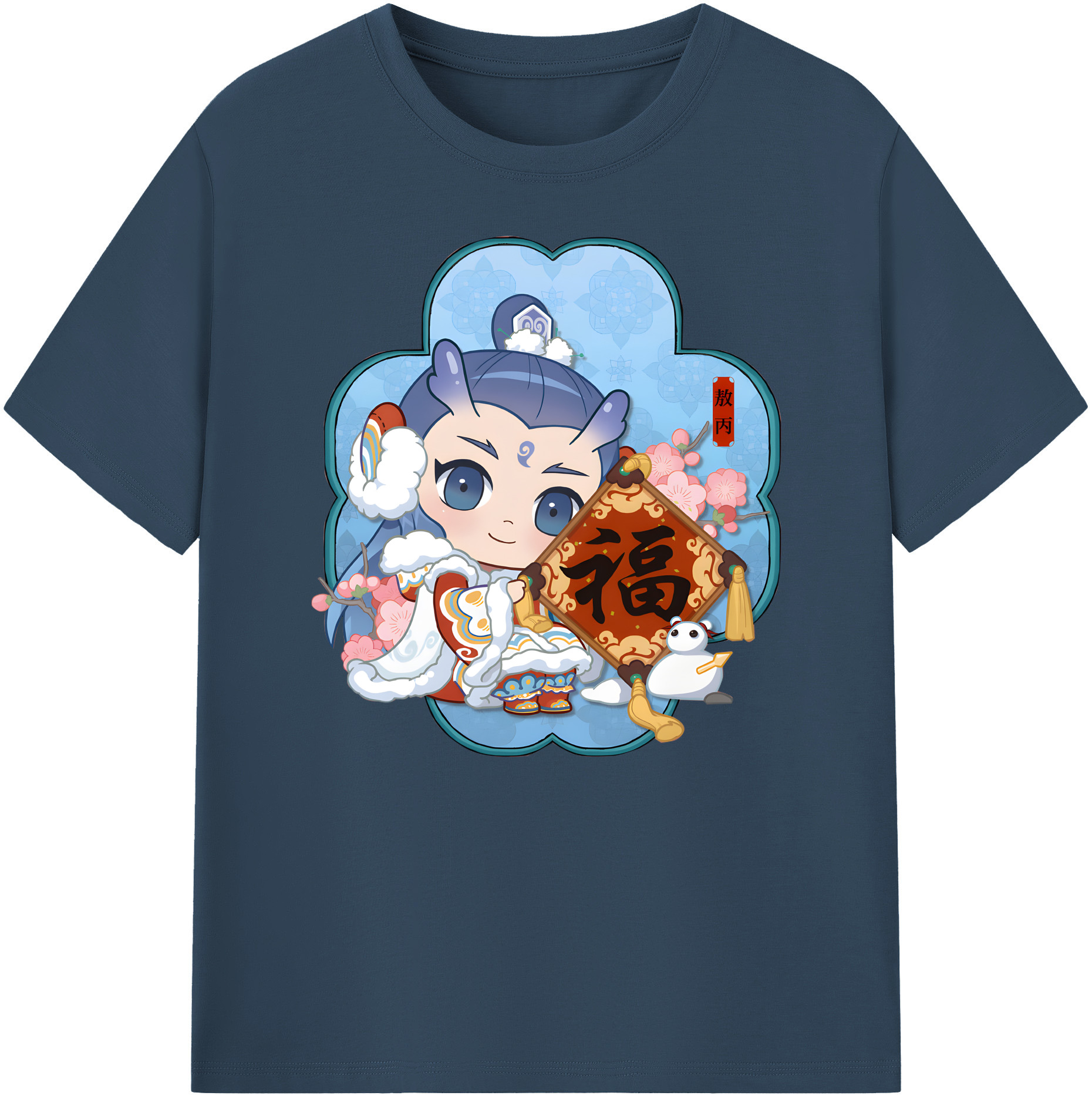 （画像用） Ne Zha 2 ナタ 魔童の大暴れ 綿100％ メンズ半袖Tシャツ｜肌触りやわらか＆通気性