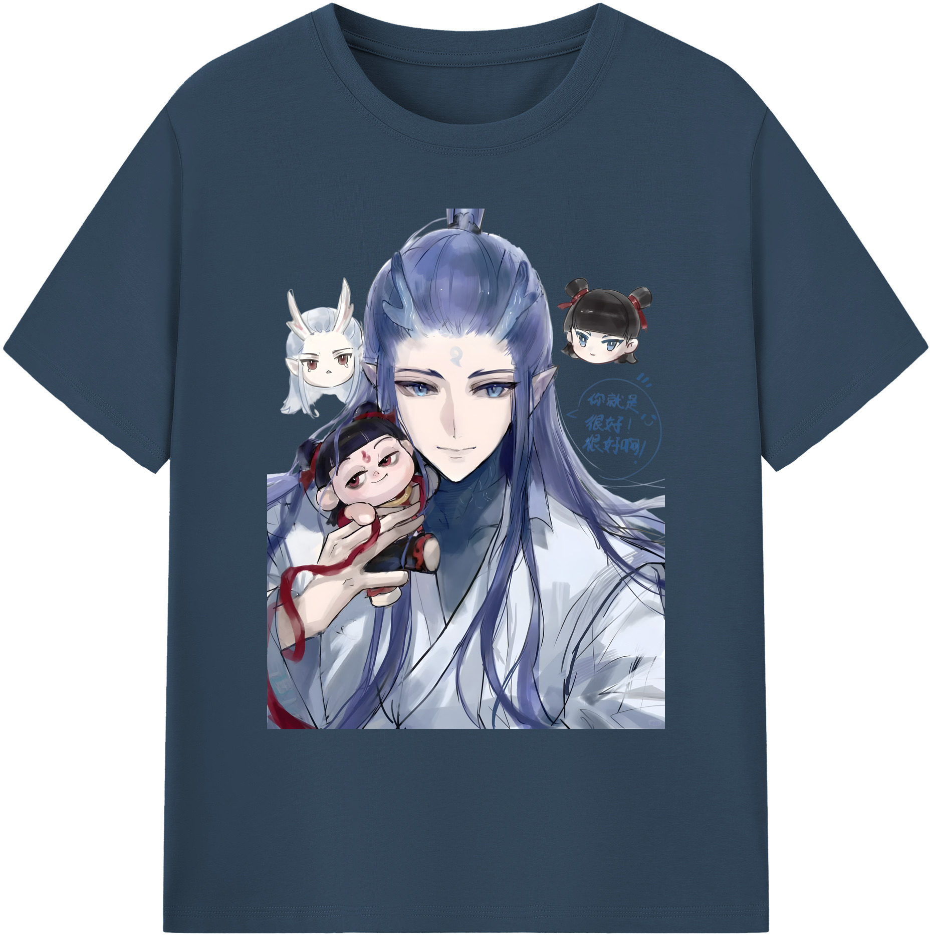 （画像用） Ne Zha 2 ナタ 魔童の大暴れ 綿100％ メンズ半袖Tシャツ｜肌触りやわらか＆通気性