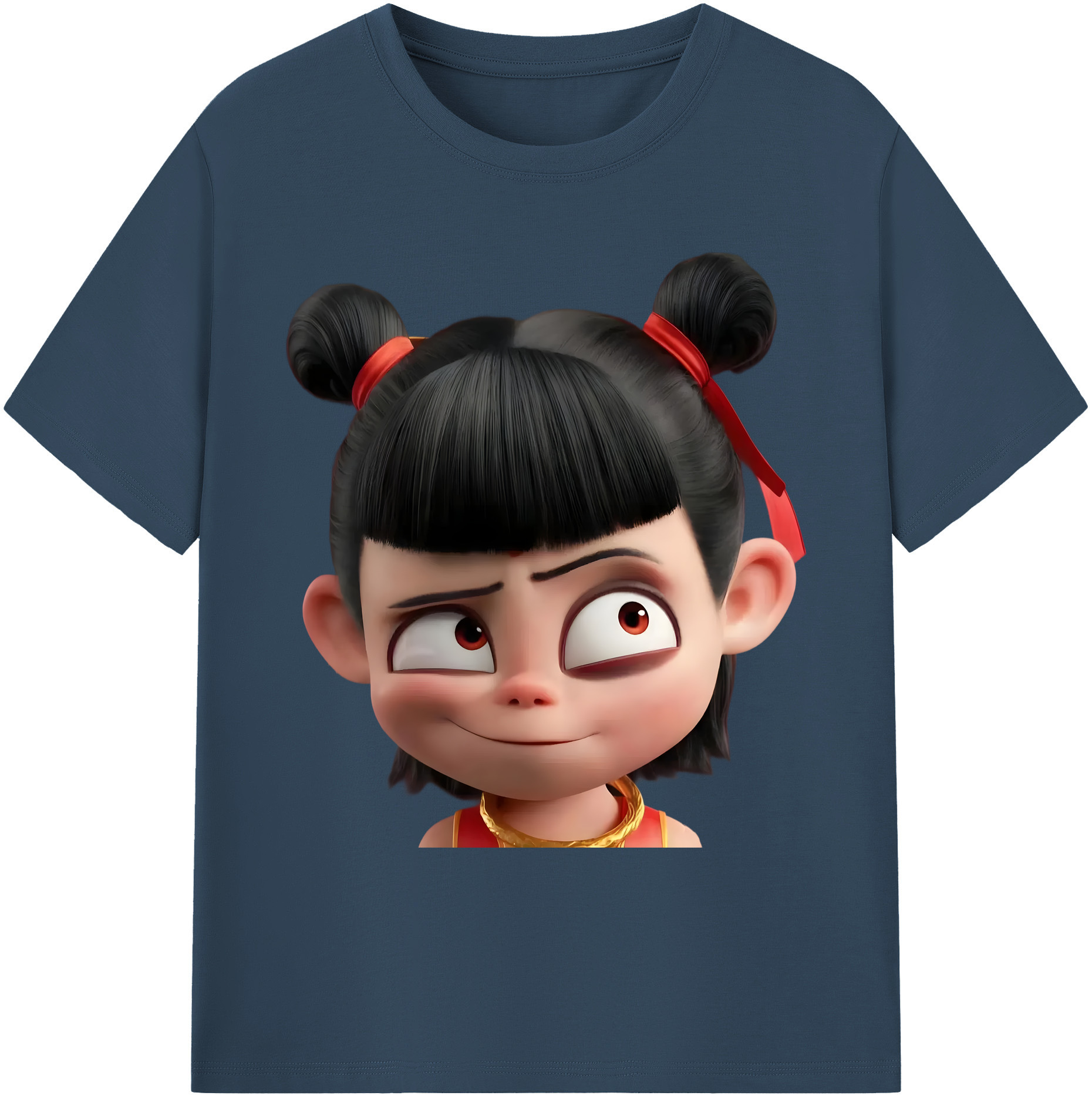（画像用） Ne Zha 2 ナタ 魔童の大暴れ 綿100％ メンズ半袖Tシャツ｜肌触りやわらか＆通気性