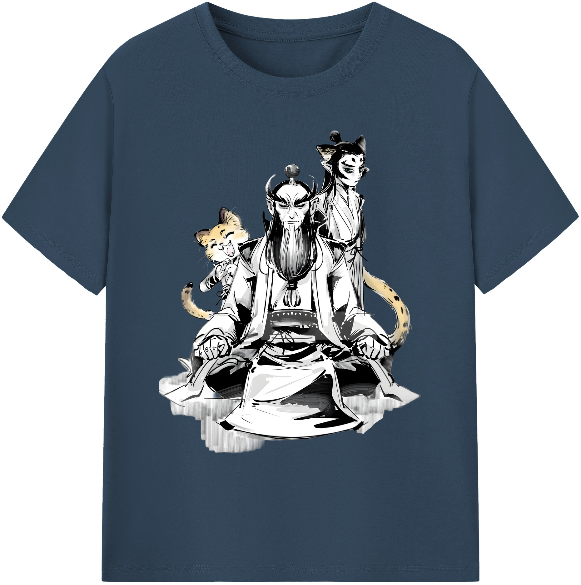 （画像用） Ne Zha 2 ナタ 魔童の大暴れ 綿100％ メンズ半袖Tシャツ｜肌触りやわらか＆通気性