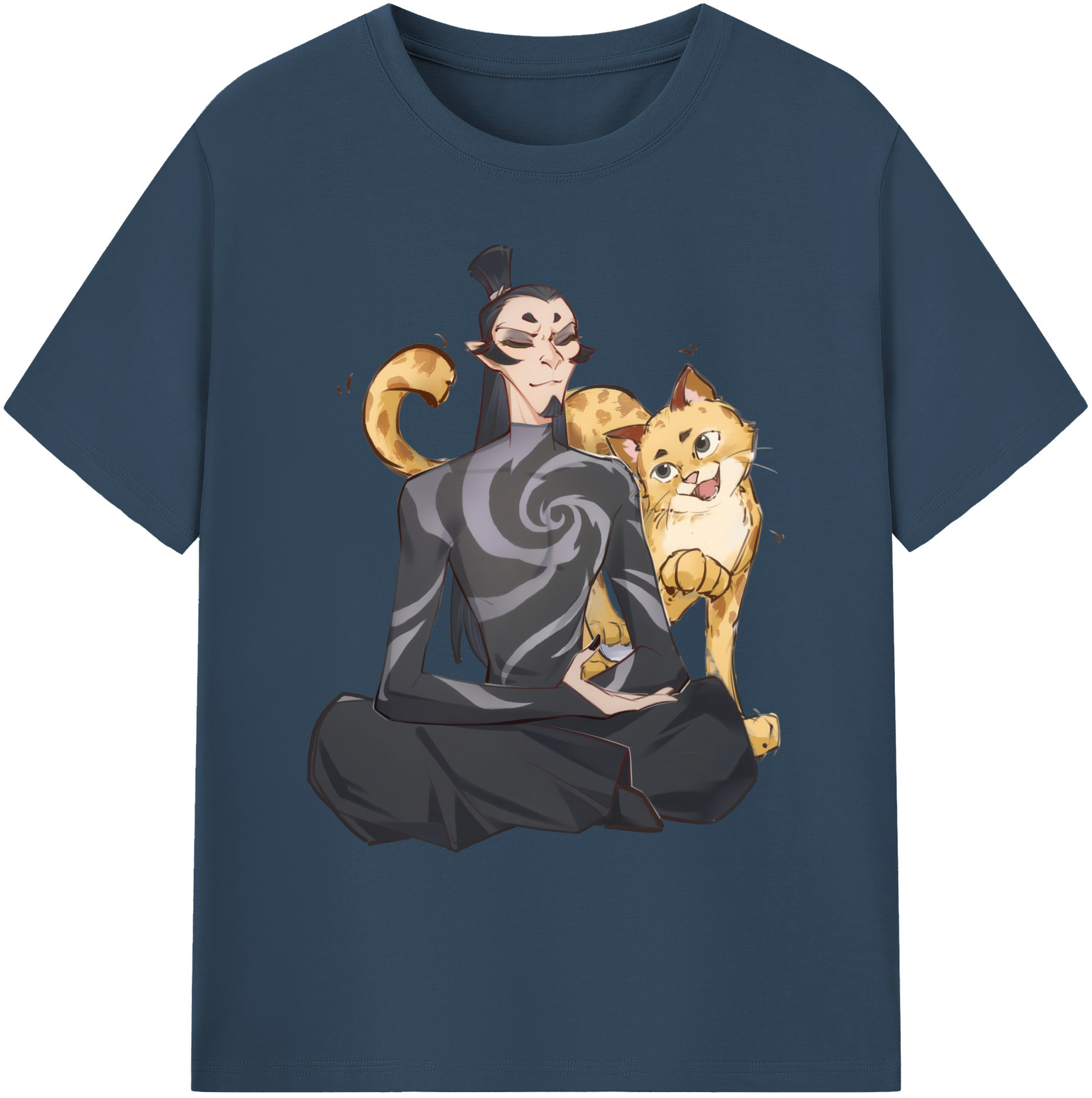 （画像用） Ne Zha 2 ナタ 魔童の大暴れ 綿100％ メンズ半袖Tシャツ｜肌触りやわらか＆通気性