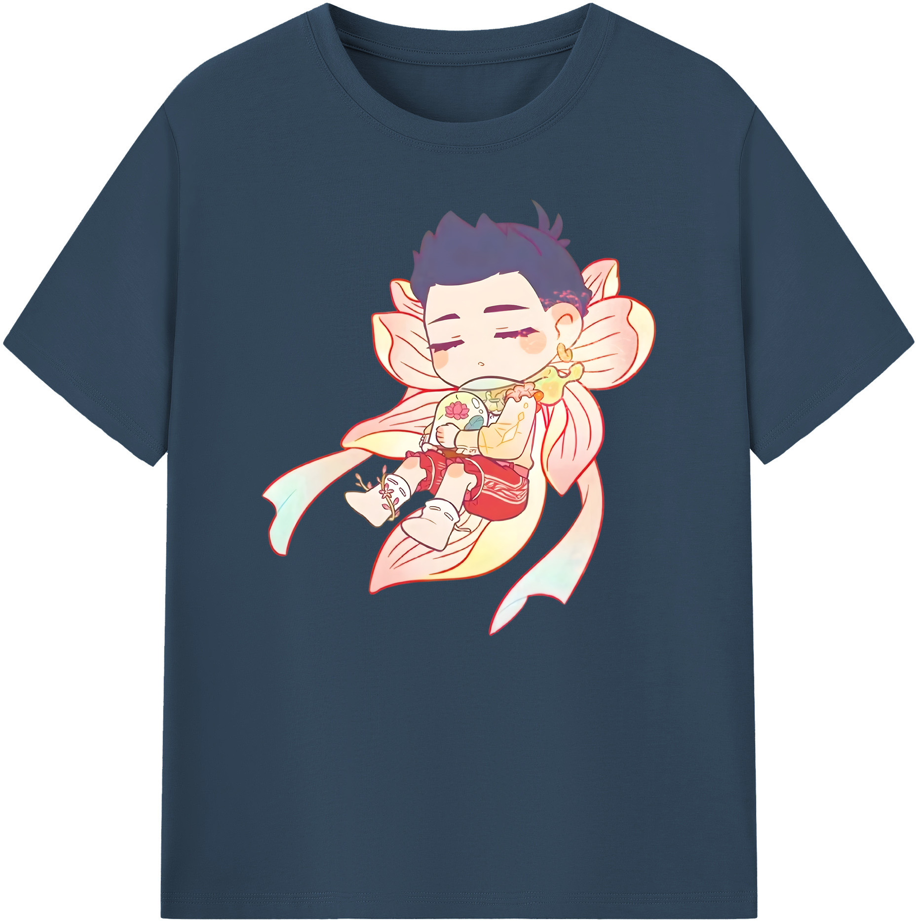 （画像用） Ne Zha 2 ナタ 魔童の大暴れ 綿100％ メンズ半袖Tシャツ｜肌触りやわらか＆通気性