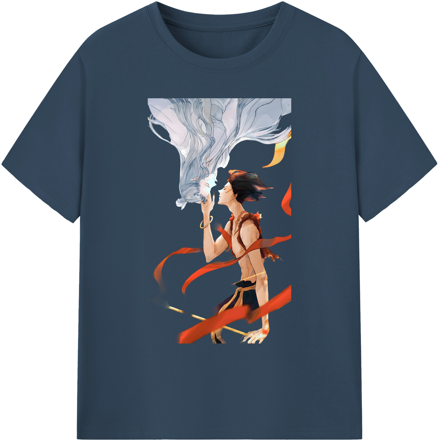 （画像用） Ne Zha 2 ナタ 魔童の大暴れ 綿100％ メンズ半袖Tシャツ｜肌触りやわらか＆通気性