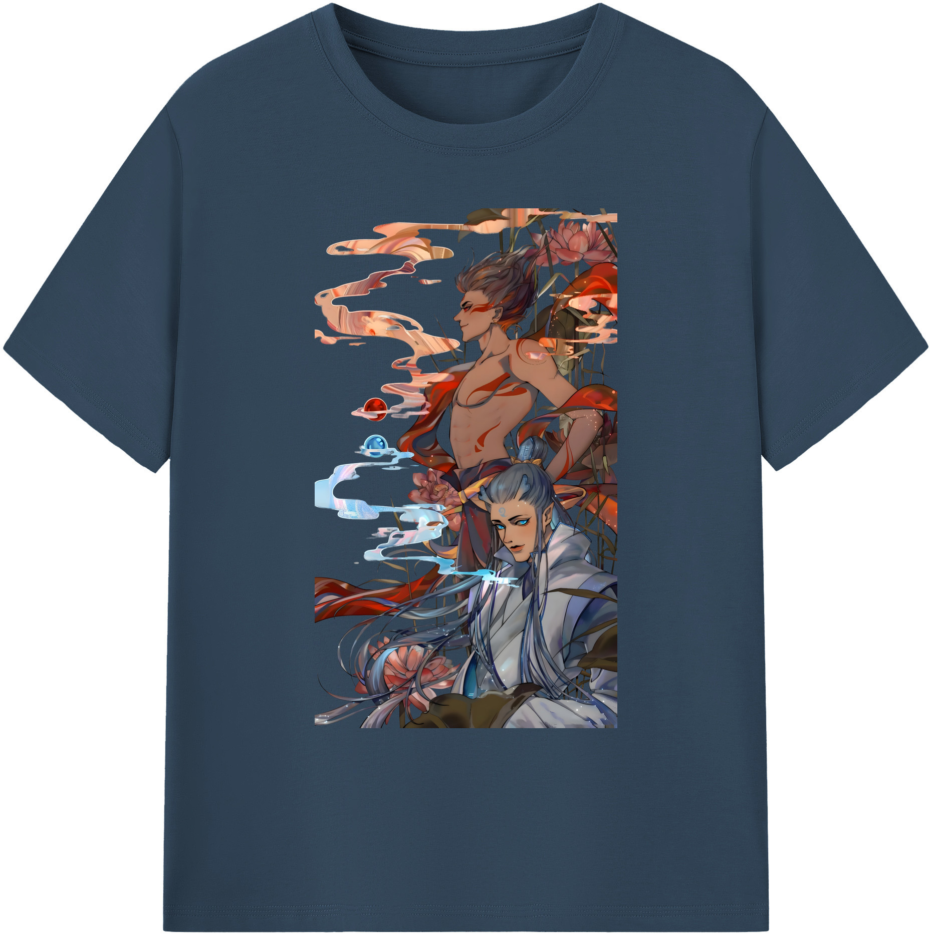 （画像用） Ne Zha 2 ナタ 魔童の大暴れ 綿100％ メンズ半袖Tシャツ｜肌触りやわらか＆通気性