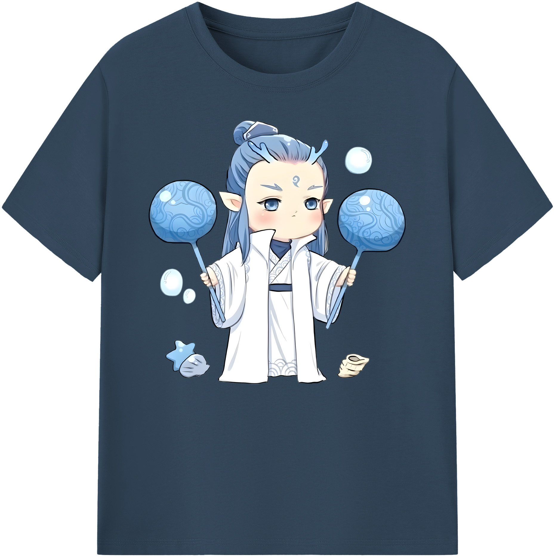 （画像用） Ne Zha 2 ナタ 魔童の大暴れ 綿100％ メンズ半袖Tシャツ｜肌触りやわらか＆通気性