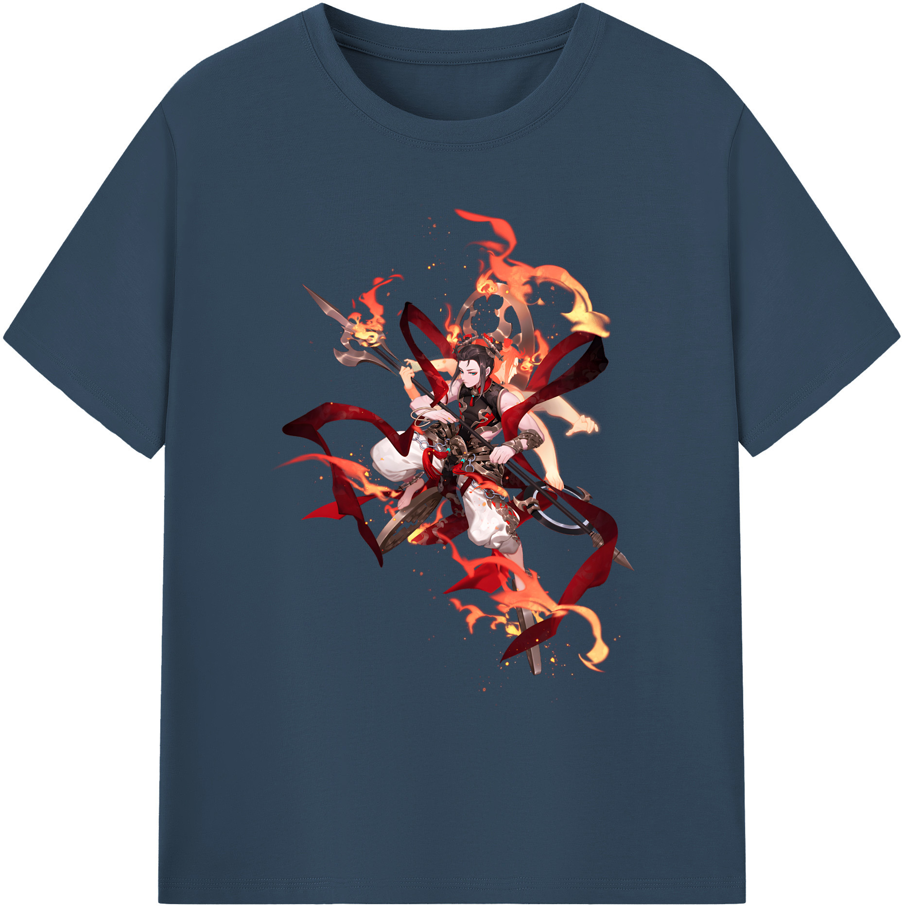 （画像用） Ne Zha 2 ナタ 魔童の大暴れ 綿100％ メンズ半袖Tシャツ｜肌触りやわらか＆通気性